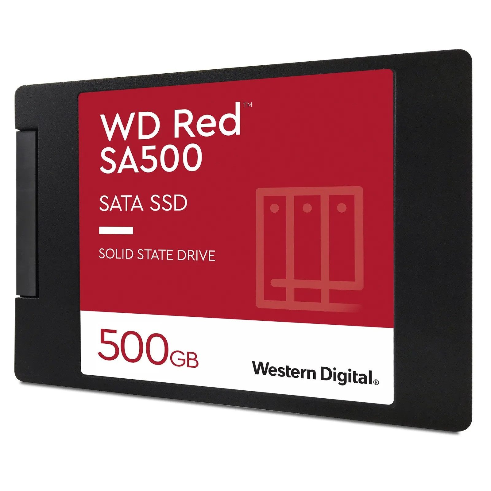 Western Digital SA500 interne SSD (500 GB) intern" 560 MB/S Lesegeschwindigkeit, 530 MB/S Schreibgeschwindigkeit, WD Red SA500 500GB NAS SSD SATA 2,5 Zoll für Server und Systeme