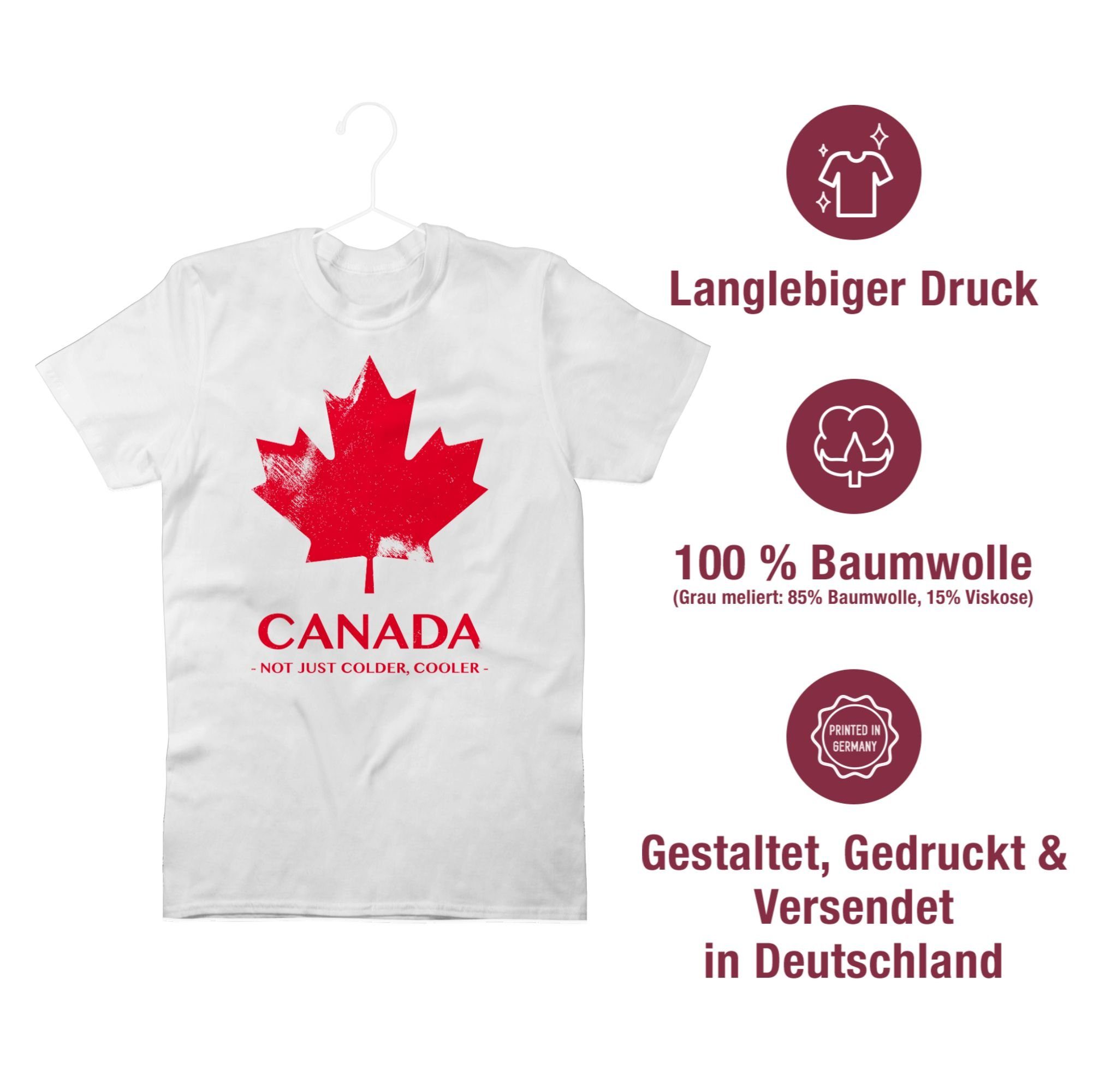 Souvenir Not Canada - Shirtracer Wappen just T-Shirt Weiß 2 colder Geschenk cooler Länder