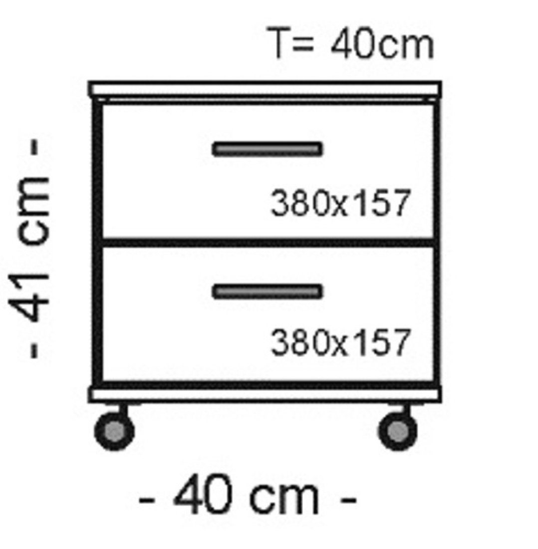 bv-vertrieb Rollcontainer Rollcontainer Schubcontainer ahorn Nachtschrank günstig online kaufen