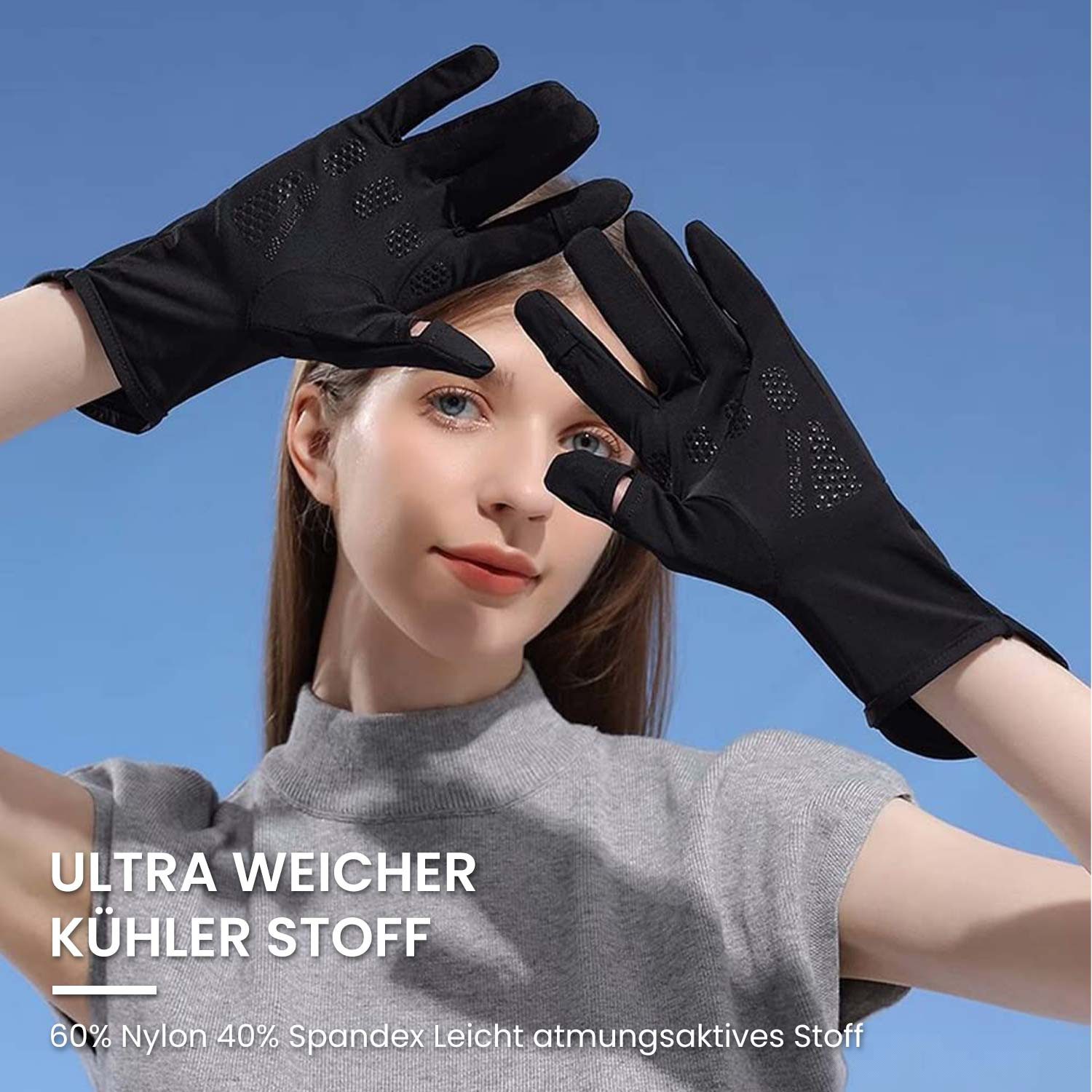 Refttenw Fahrradhandschuhe Rutschfeste UV-Schutz-Handschuhe für Damen,Atmun günstig online kaufen