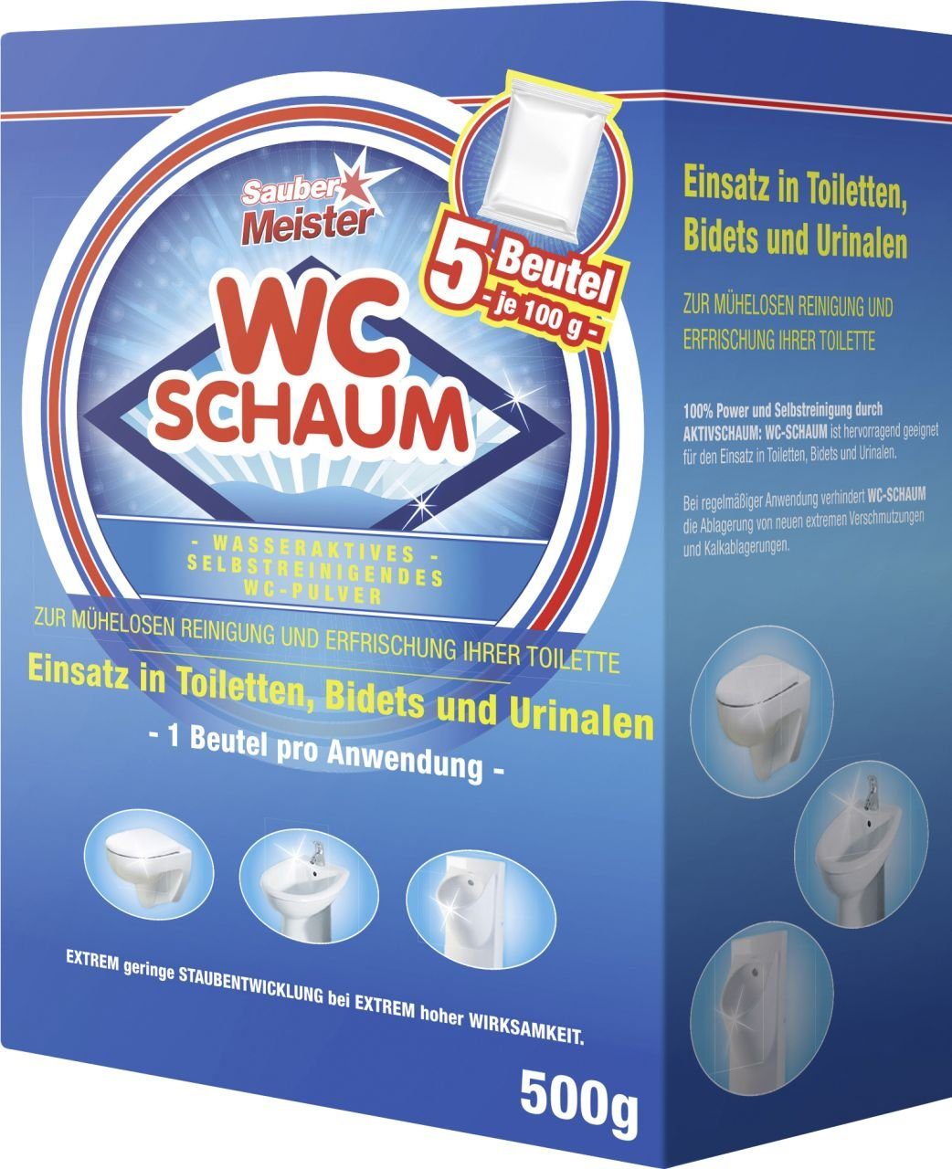 Broszio WC-Reinigungsschaum 5 x 100 g Badreiniger