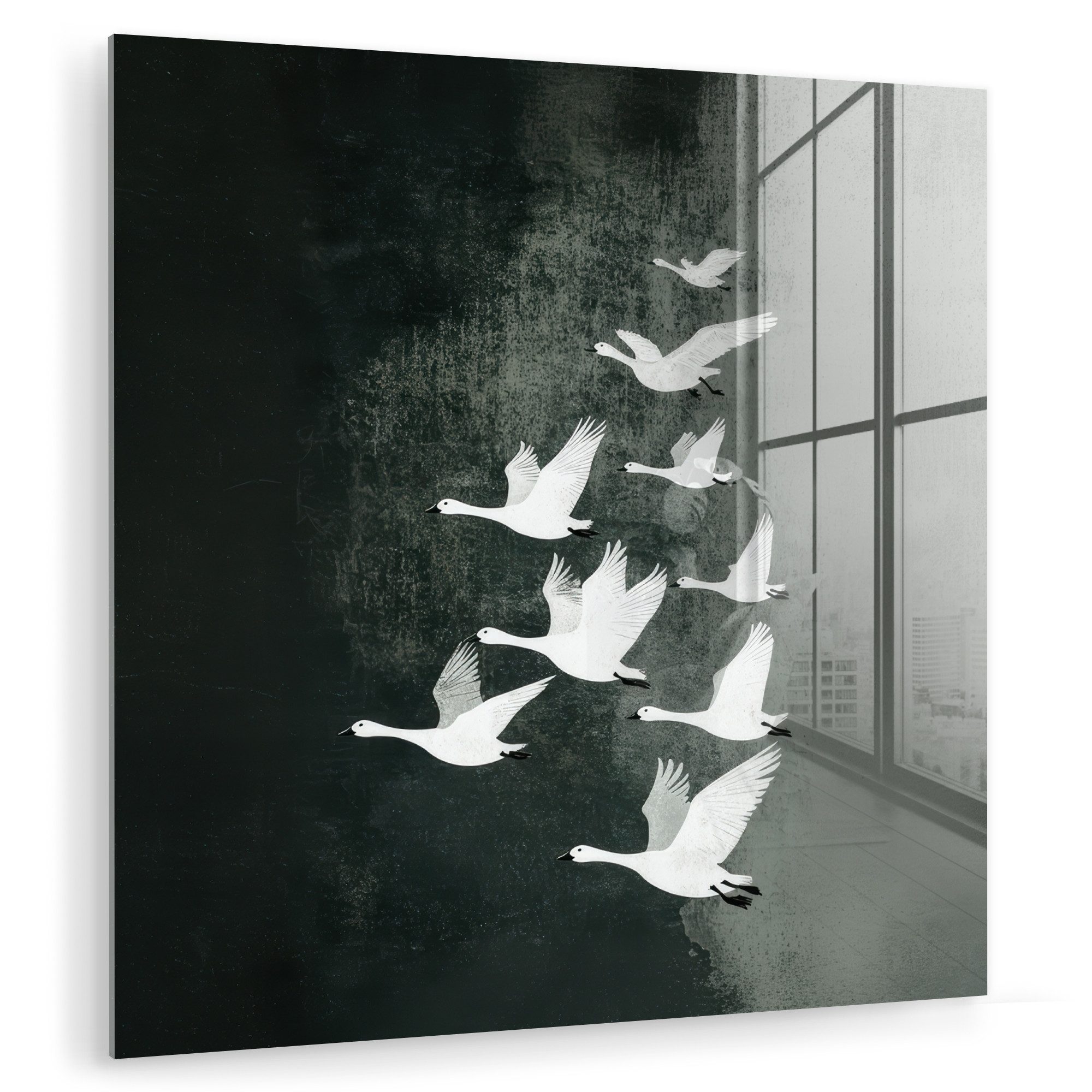 MuchoWow Acrylglasbild Vogel - Japandi - günstig online kaufen