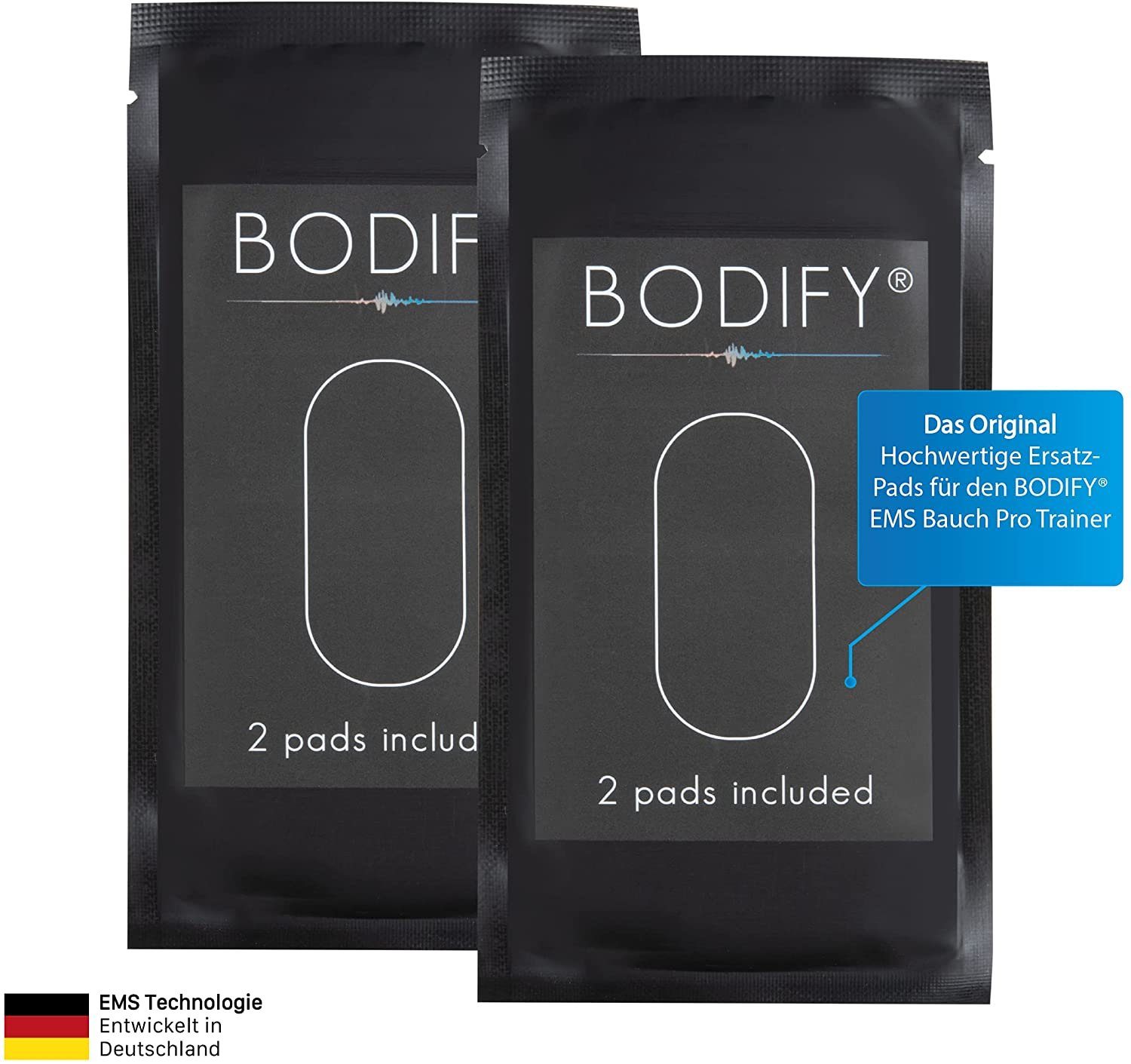 BODIFY EMS-Bauchmuskeltrainer - Original Ersatz-Pads 2er-Set (Ohne Controller) für Bauchtrainer Pro, (2-tlg)
