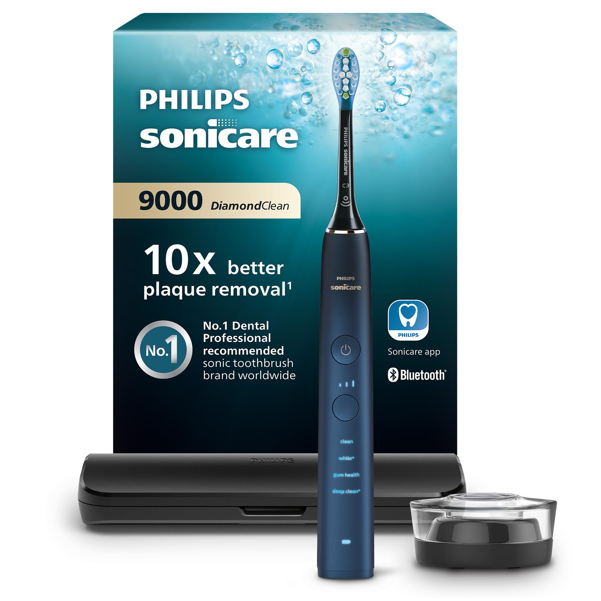 Philips Sonicare Elektrische Zahnbürste DiamondClean 9000 Special Edition HX9911, Щетки: 1 St., mit integriertem Drucksensor, 4 Putzprogramme und 3 Intensitätsstufen