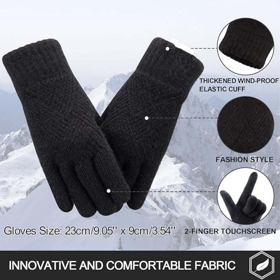 Coonoor Strickhandschuhe Handschuhe Winterhandschuhe Rippstrick Strickhandschuhe Damen Herren