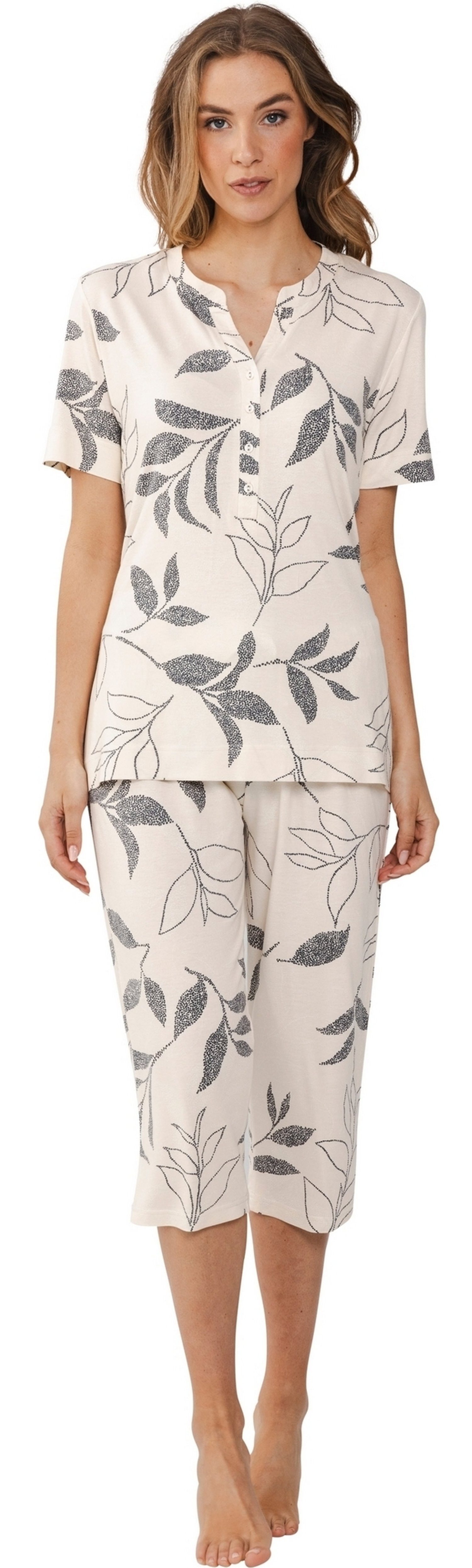 Pastunette Capri-Pyjama Trendiger Damen Pyjama Capri Hose (2 tlg) Modisches günstig online kaufen