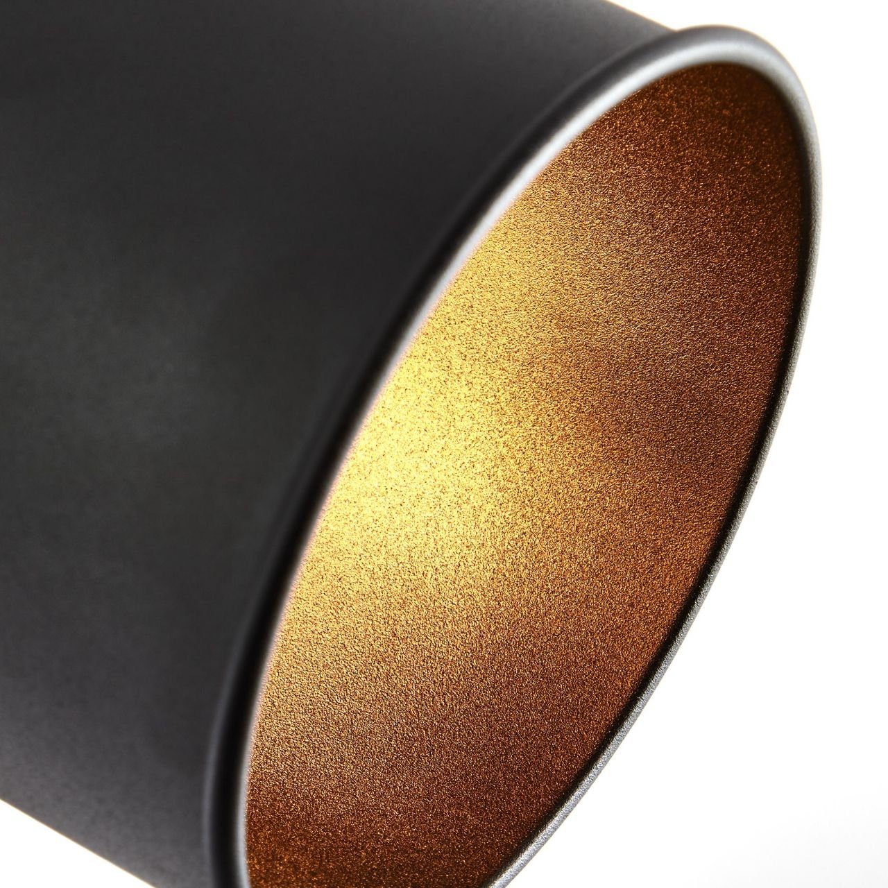 schwarz, Brilliant Metall, Rolet, Rolet Lampe, sand 2x 18W,Trop D45, Deckenleuchte E14, 2flg Spotrohr
