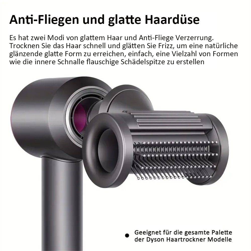 TUABUR Rot magnetischer Dyson Anti-Spritz-Design Haartrocknerhalter Flachmundaufsatz,