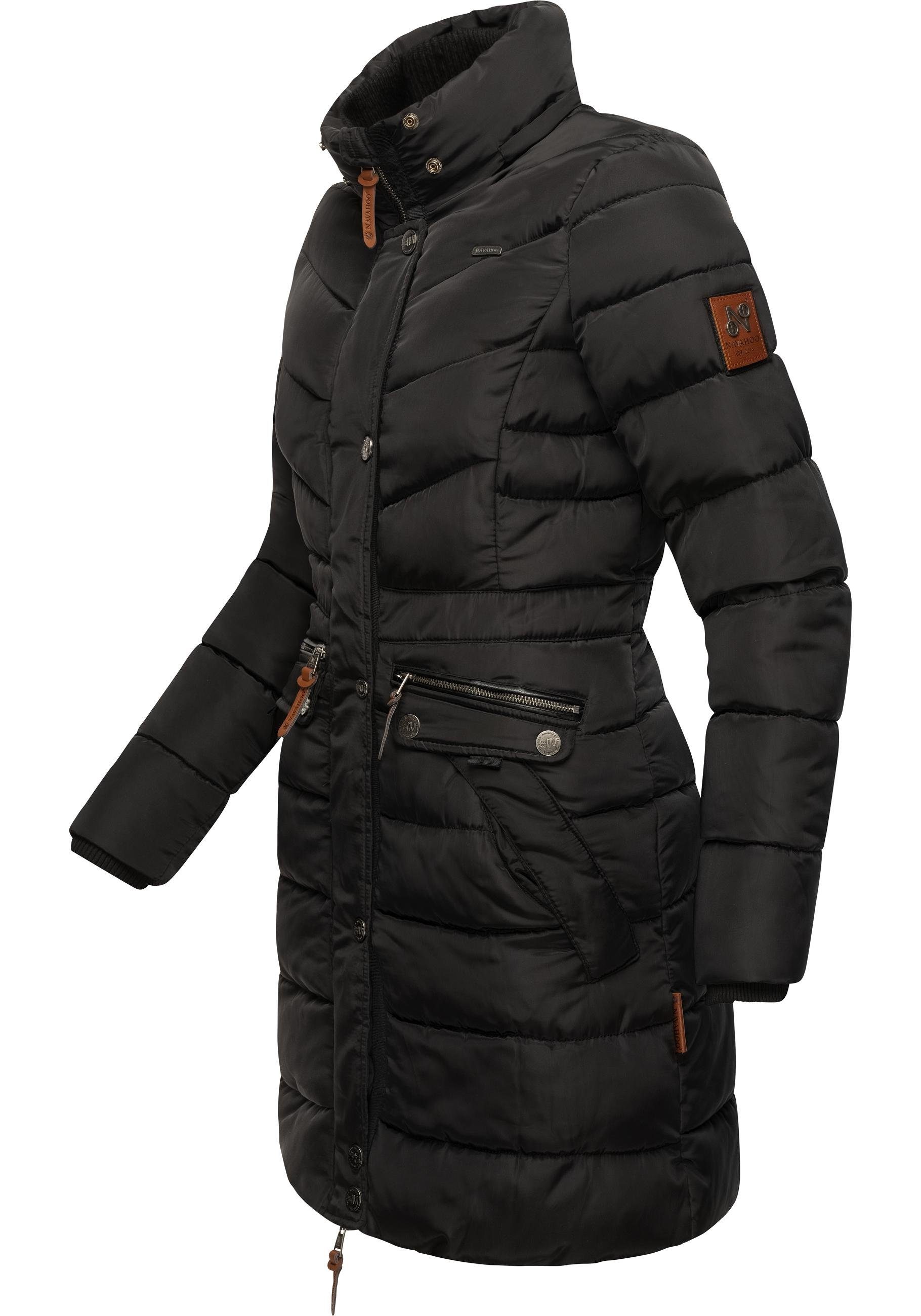 Navahoo Steppmantel Paula stylischer Winter Parka m. edlem Fellimitat