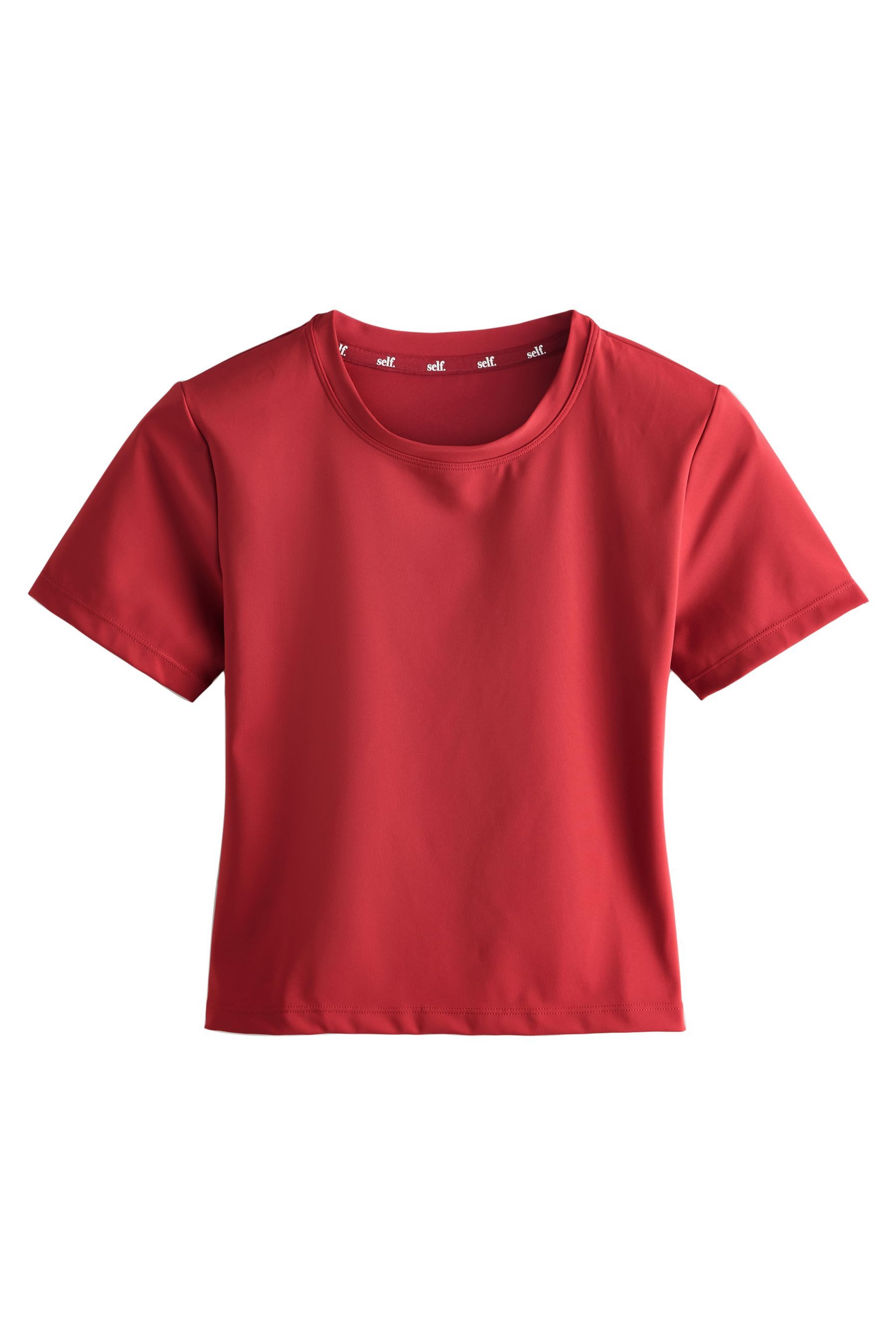T-Shirt Self. Figurnahes Kurzarm-Oberteil