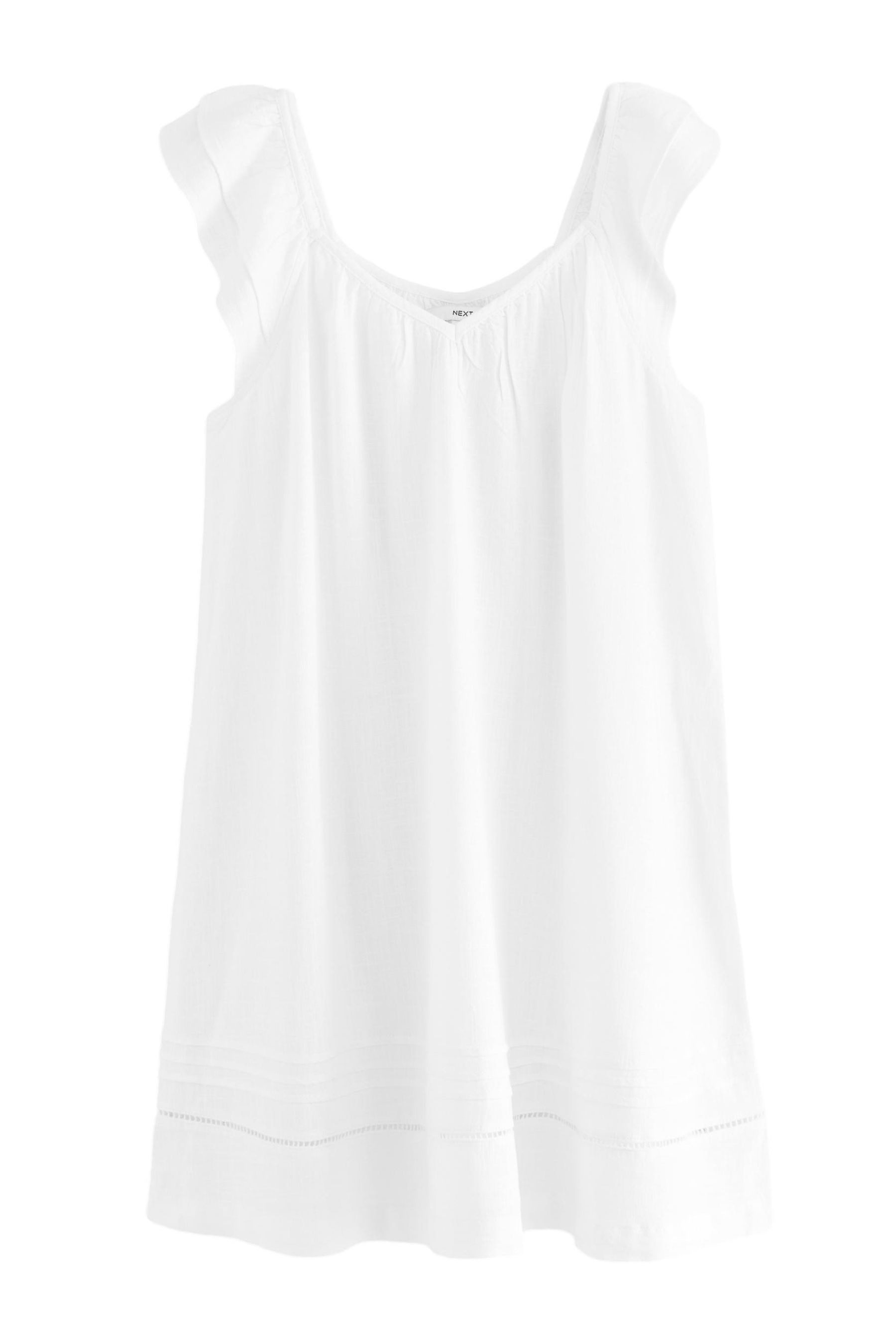 Next Minikleid Minikleid mit V-Ausschnitt und Rüschenärmeln (1-tlg) günstig online kaufen