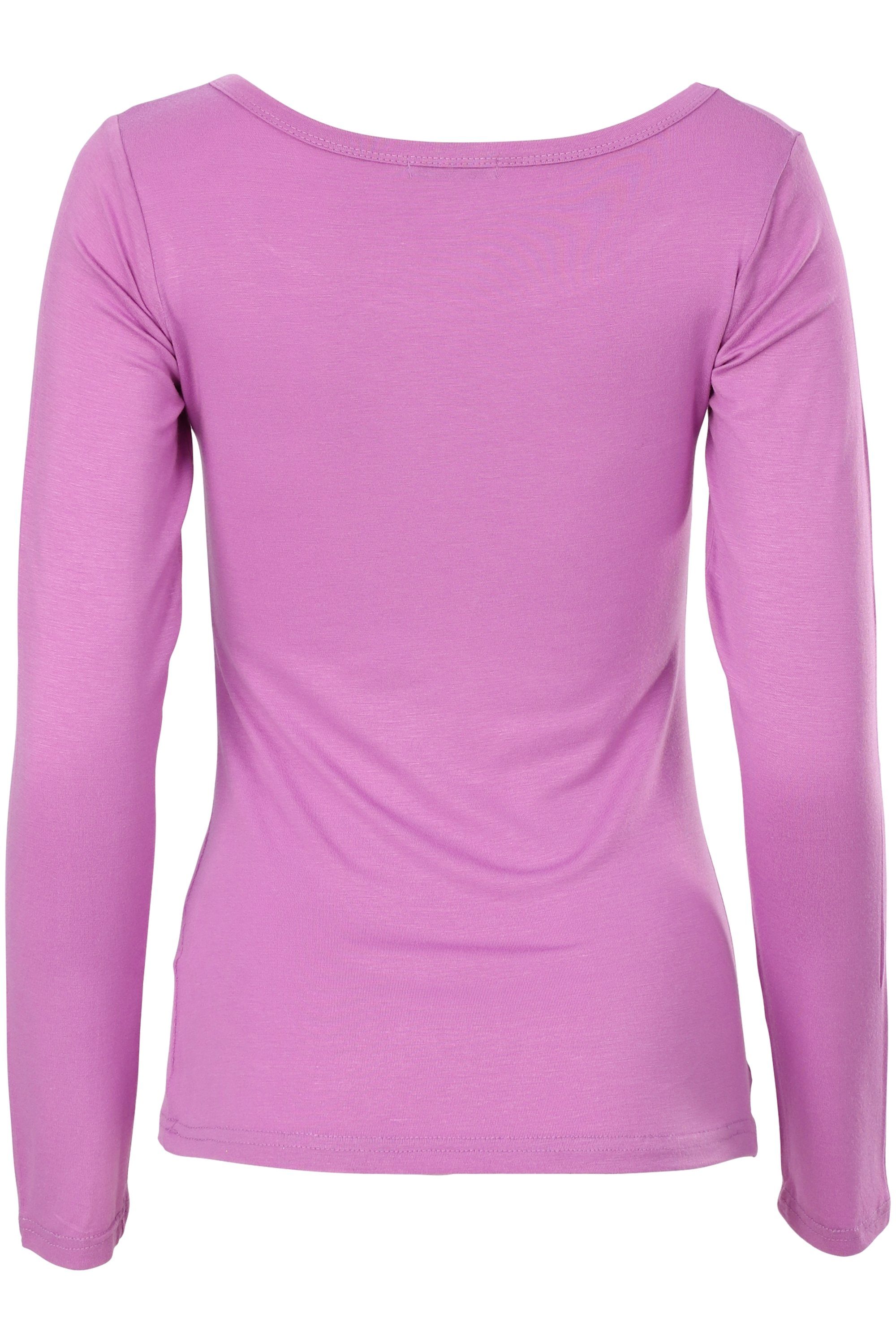 Muse Rundhalsshirt Basic Rundhals Langarmshirt Skinny Fit 1093 günstig online kaufen