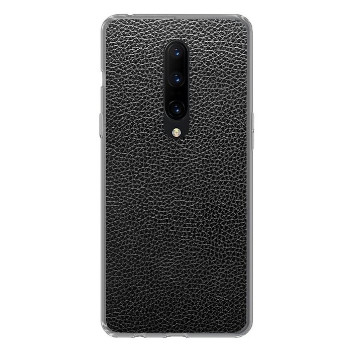 MuchoWow Handyhülle Leder - Textur - Schwarz - Grün - Hell Phone Case Handyhülle OnePlus 7 Pro Silikon Schutzhülle
