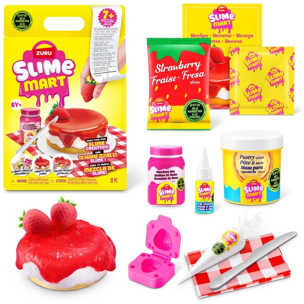 ZURU Kinder-Küchenset ZURU 15901A - Slime Mart Erdbeer-Käsekuchen - Schleim