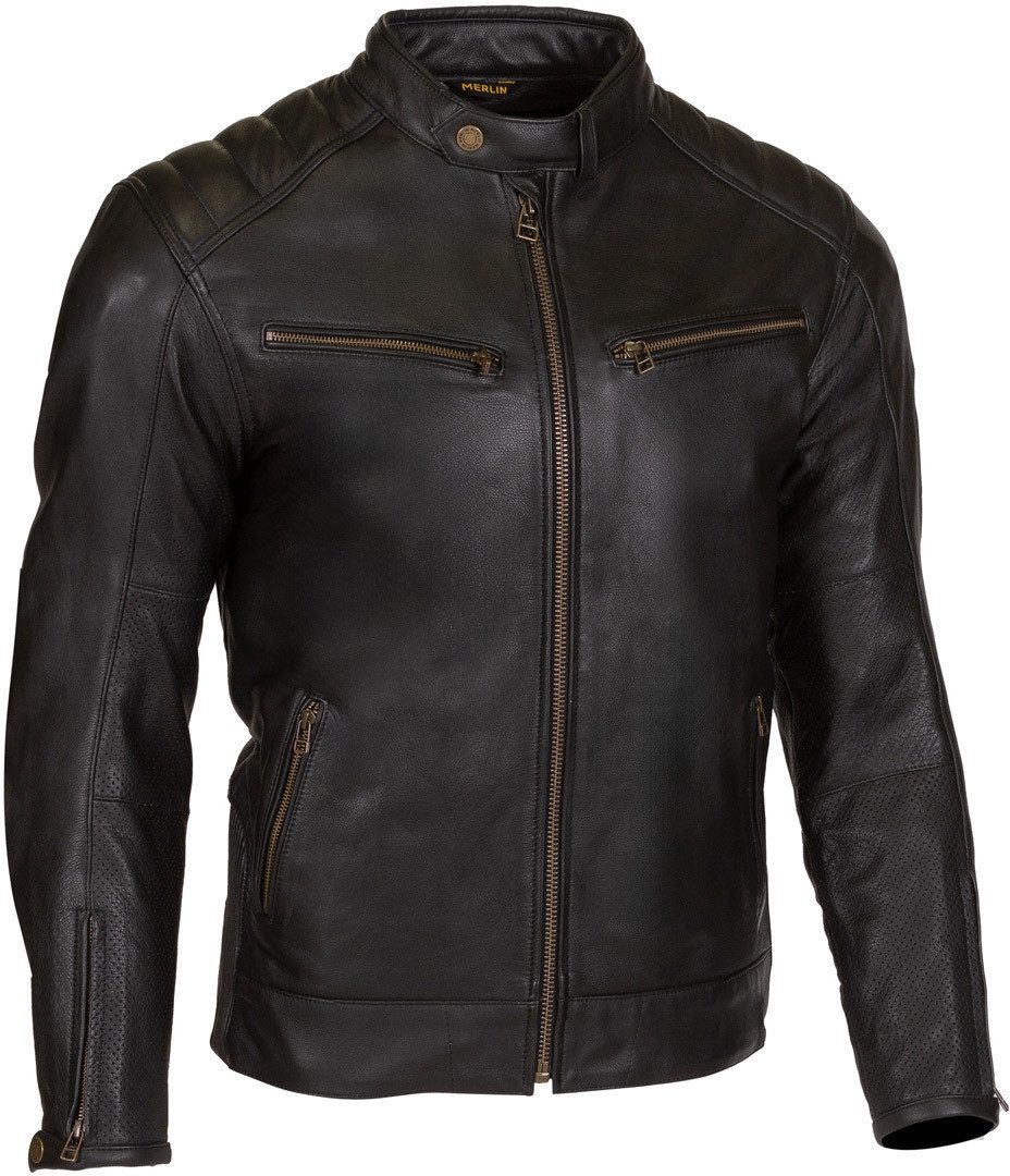 Merlin Motorradjacke Chase II D3O Motorrad Lederjacke Atmungsaktiv protektoren reißverschluss