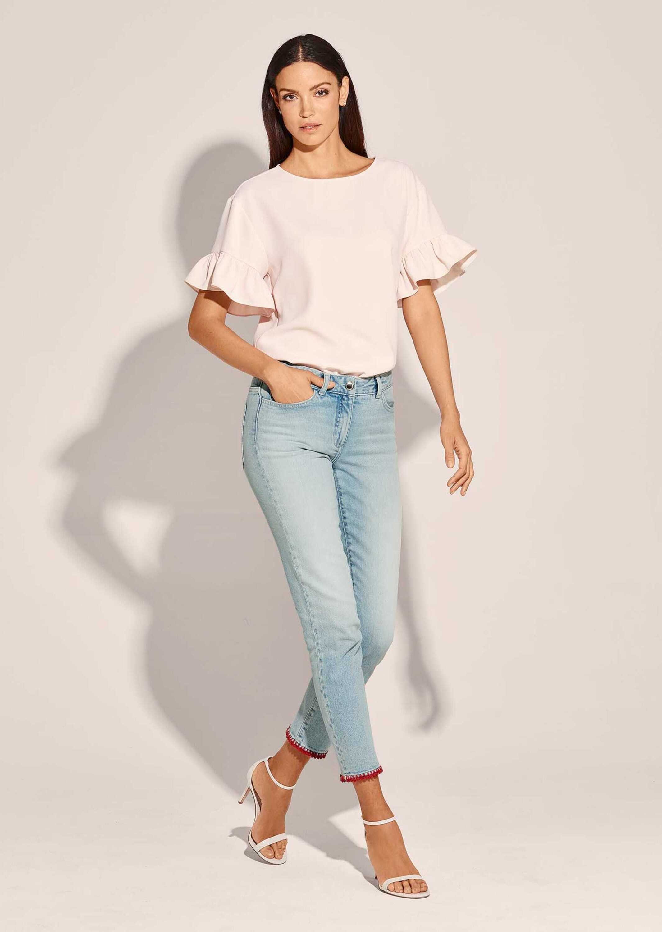 MADELEINE Gerade Jeans Jeans mit farbigem Beinabschluss