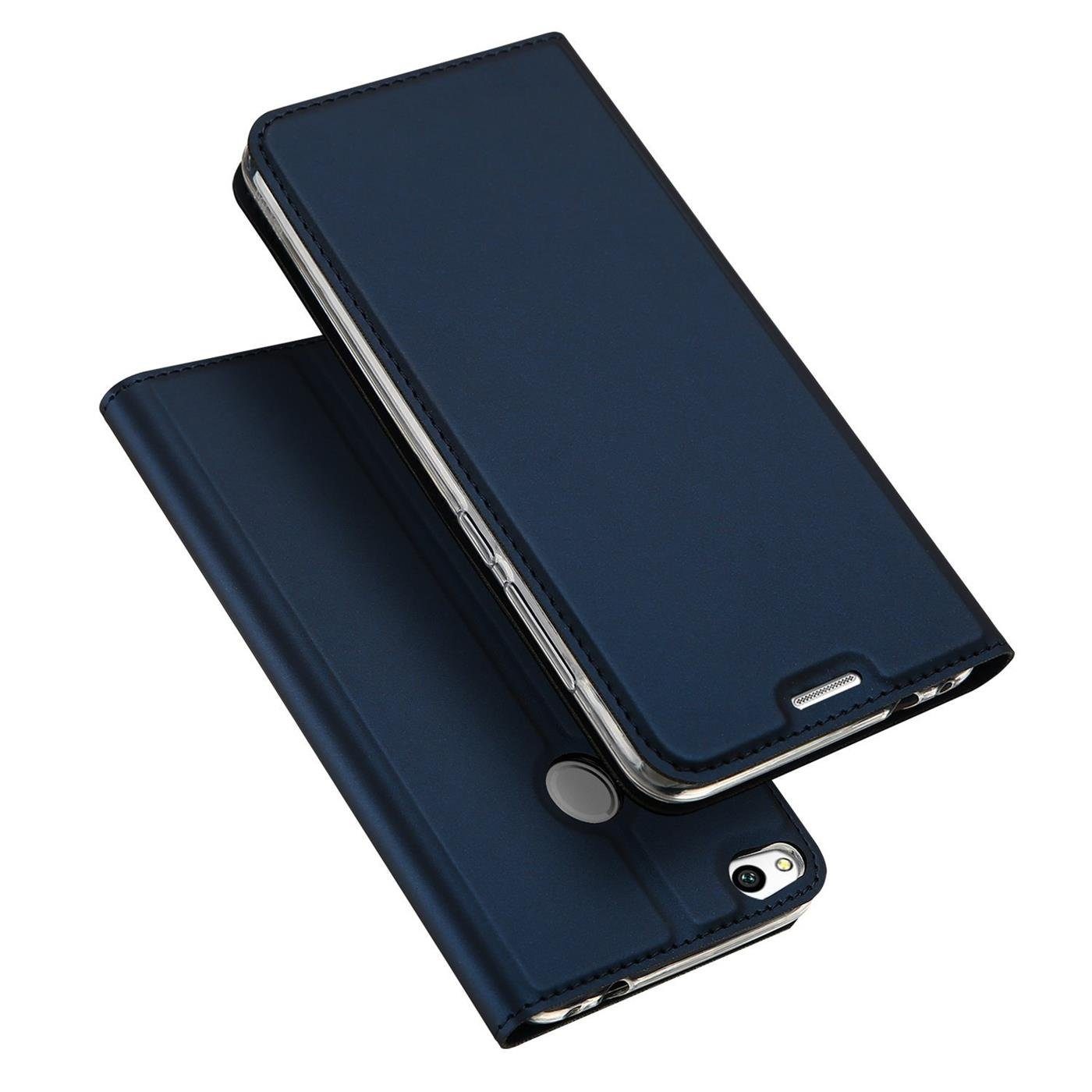CoolGadget Handyhülle Klapptasche Wallet Kartenfach für Huawei P8 Lite 2017 5,2 Zoll, Ultra Slim Flip Case Hülle Klapphülle Cover Schutzhülle