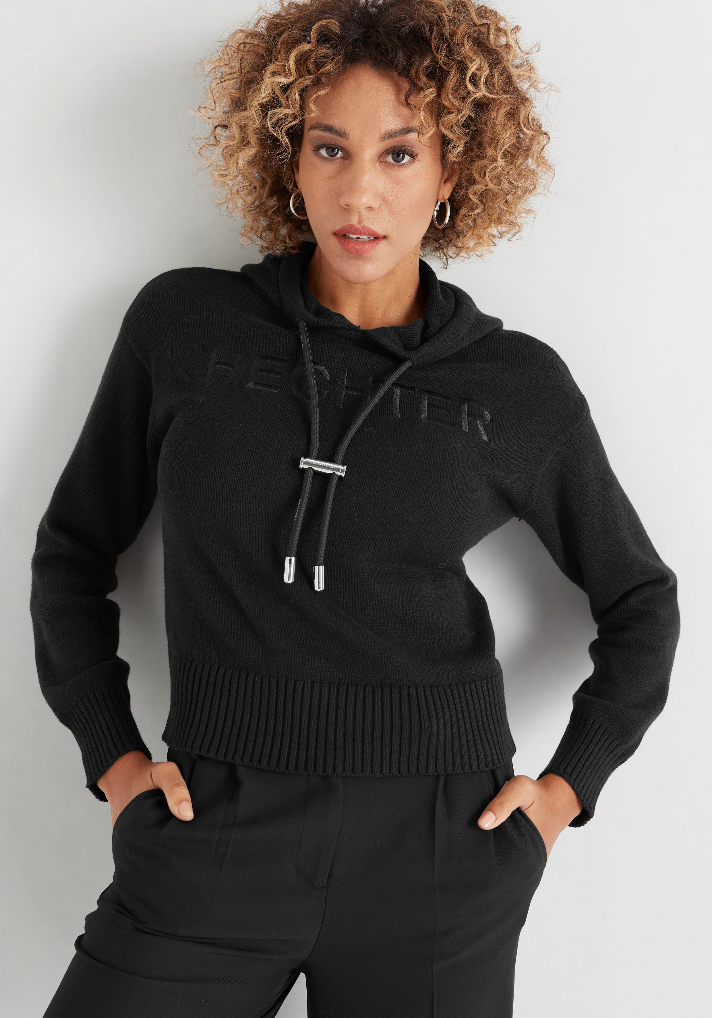 HECHTER PARIS Kapuzenpullover mit Logobranding