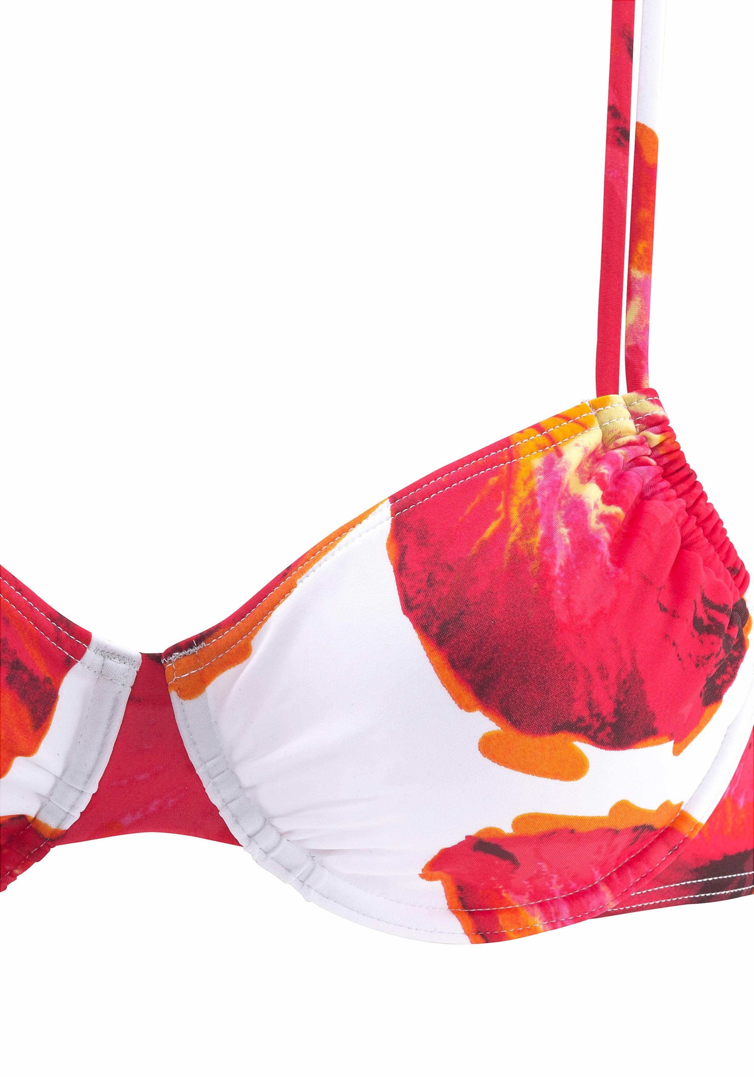 plakativem Bügel-Bikini Blütenprint mit LASCANA weiß-bedruckt