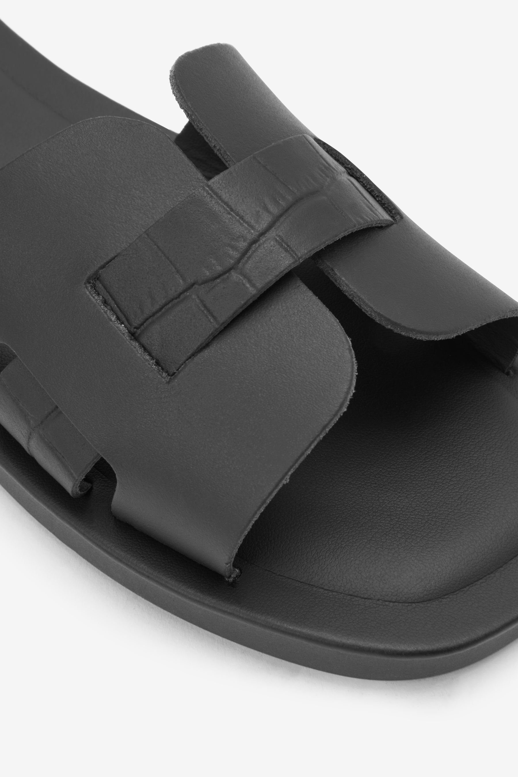 Next Forever Comfort® Pantoletten Croc Black Pantolette (1-tlg) Leder aus Effect