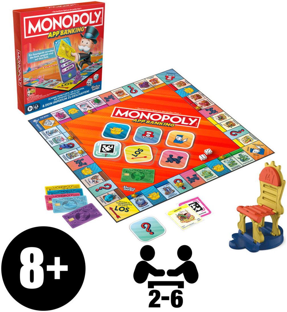 Hasbro Spiel Monopoly App Banking, Gesellschaftsspiel
