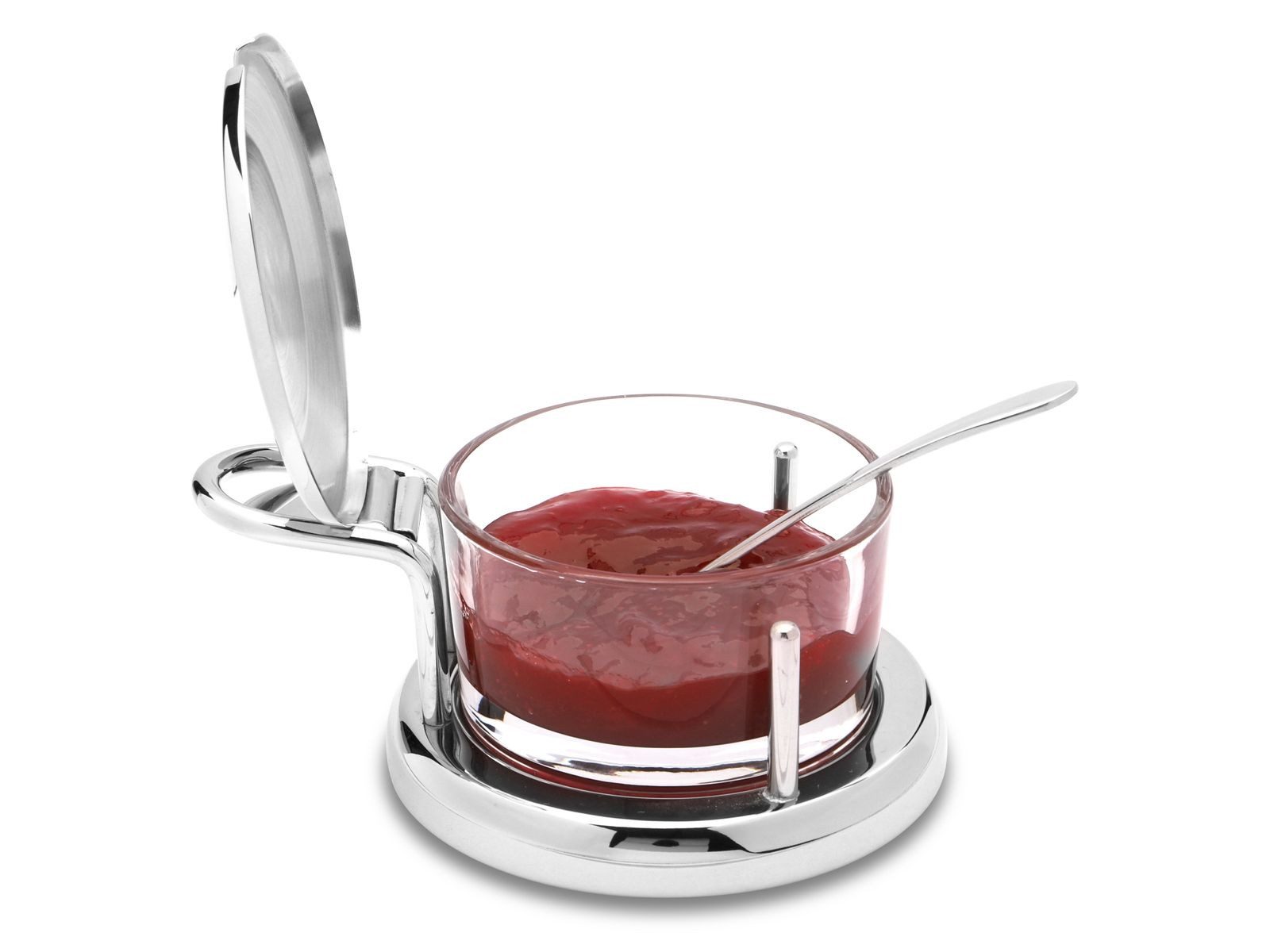 Weis Marmeladenglas Edelstahl Servierschale & Zuckerdose