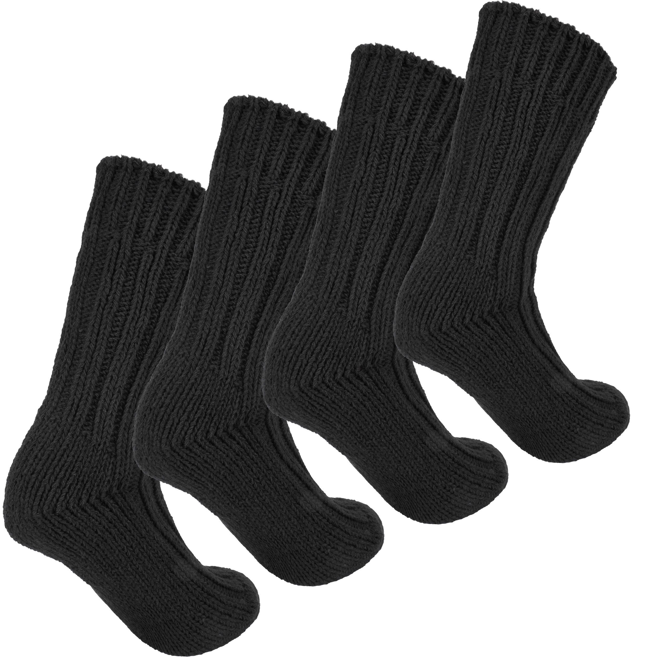 BRUBAKER Kuschelsocken warme dicke Alpaka Socken (Set, 4-Paar, mit Alpakawolle) Wintersocken für Damen und Herren – Bild 5 von 5