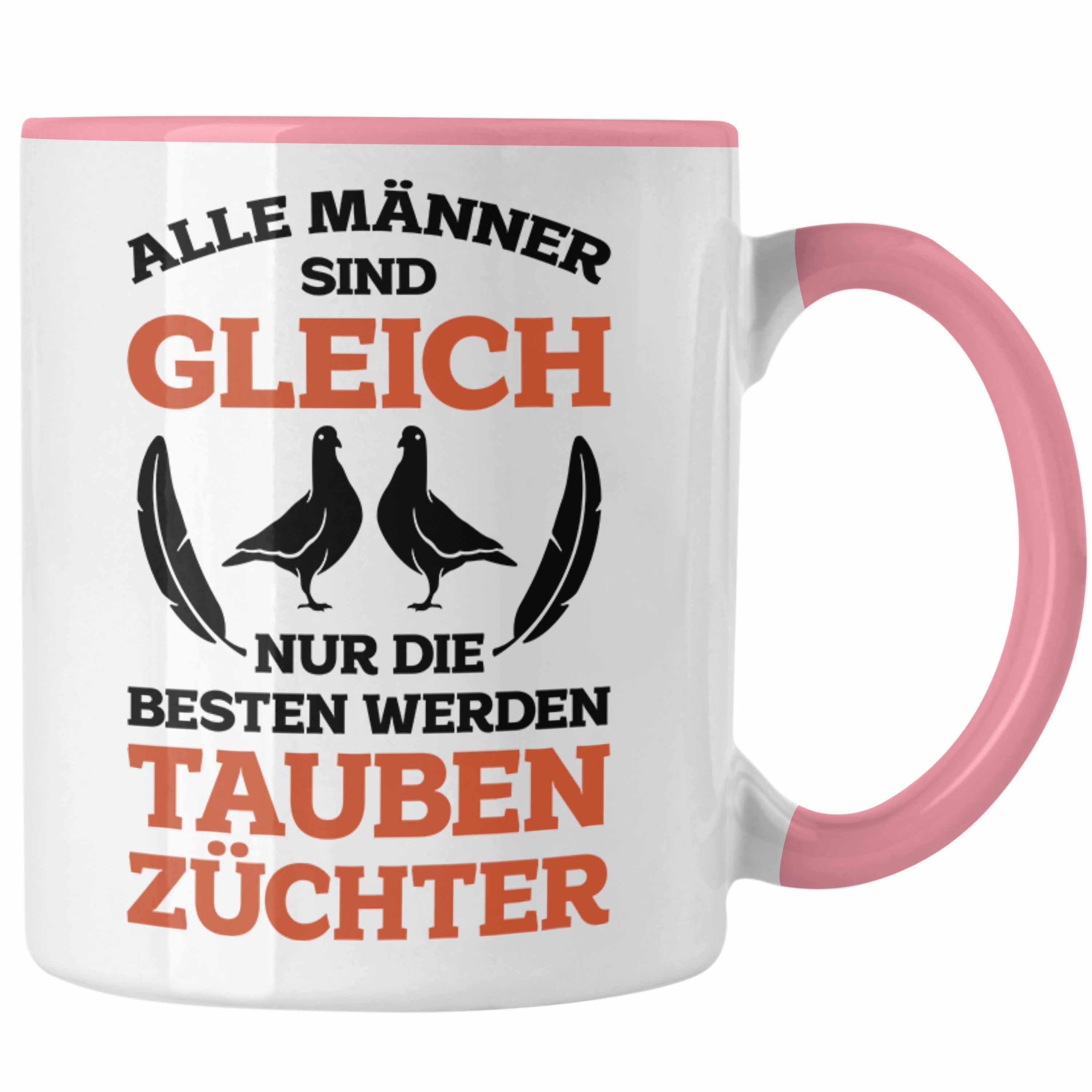 Trendation Tasse Trendation - Taubenzüchter Geschenkidee Tasse mit Spruch für Taubenbesitzer Geschenk Taubenliebhaber Rosa