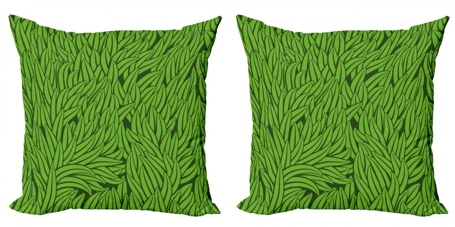 Kissenbezüge Modern Accent Doppelseitiger Digitaldruck, Abakuhaus (2 Stück), Grün Grass Wachstum Zusammenfassung