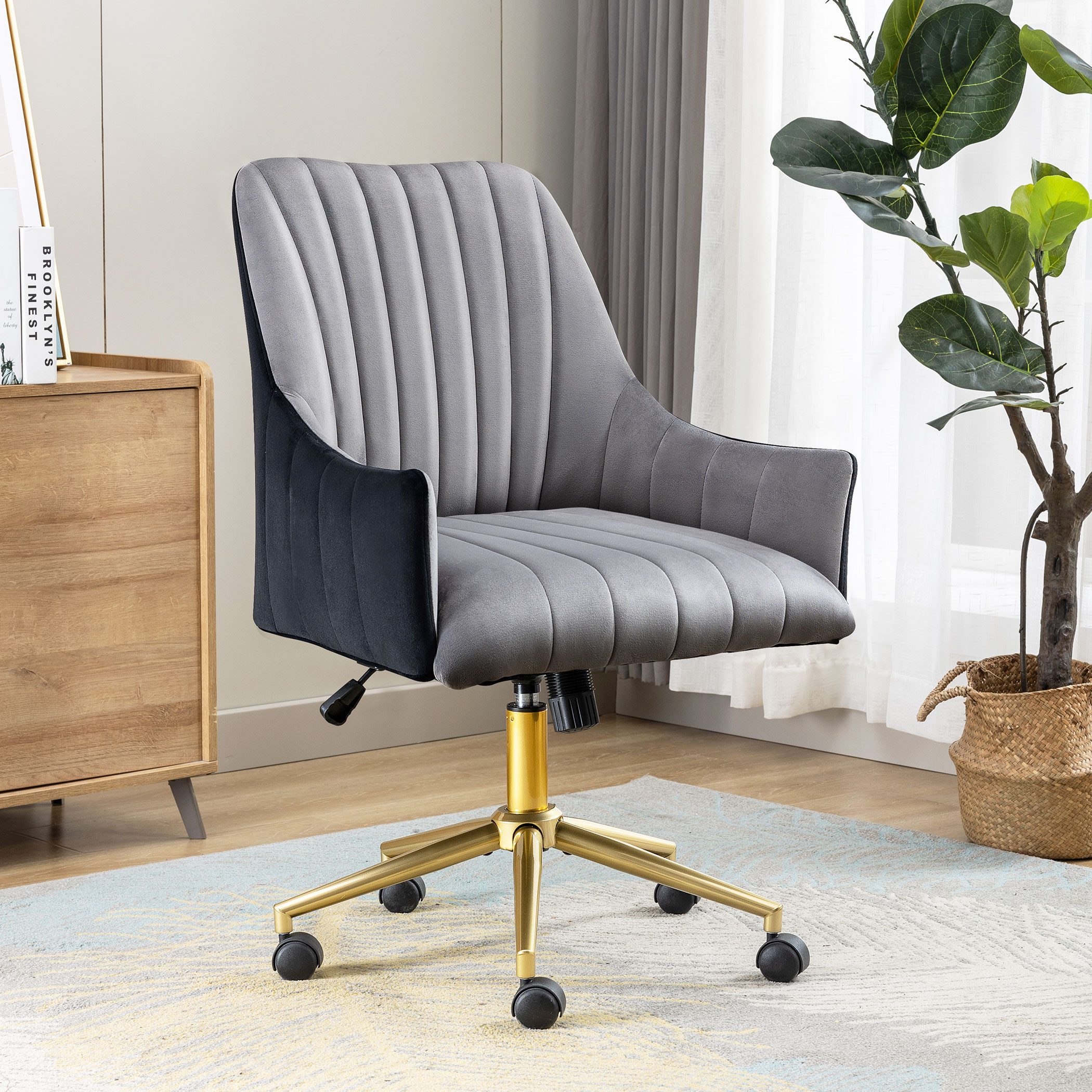 FANTASYLAB Drehstuhl Polsterstuhl, Bürosessel, schminktisch stuhl, höhenver günstig online kaufen