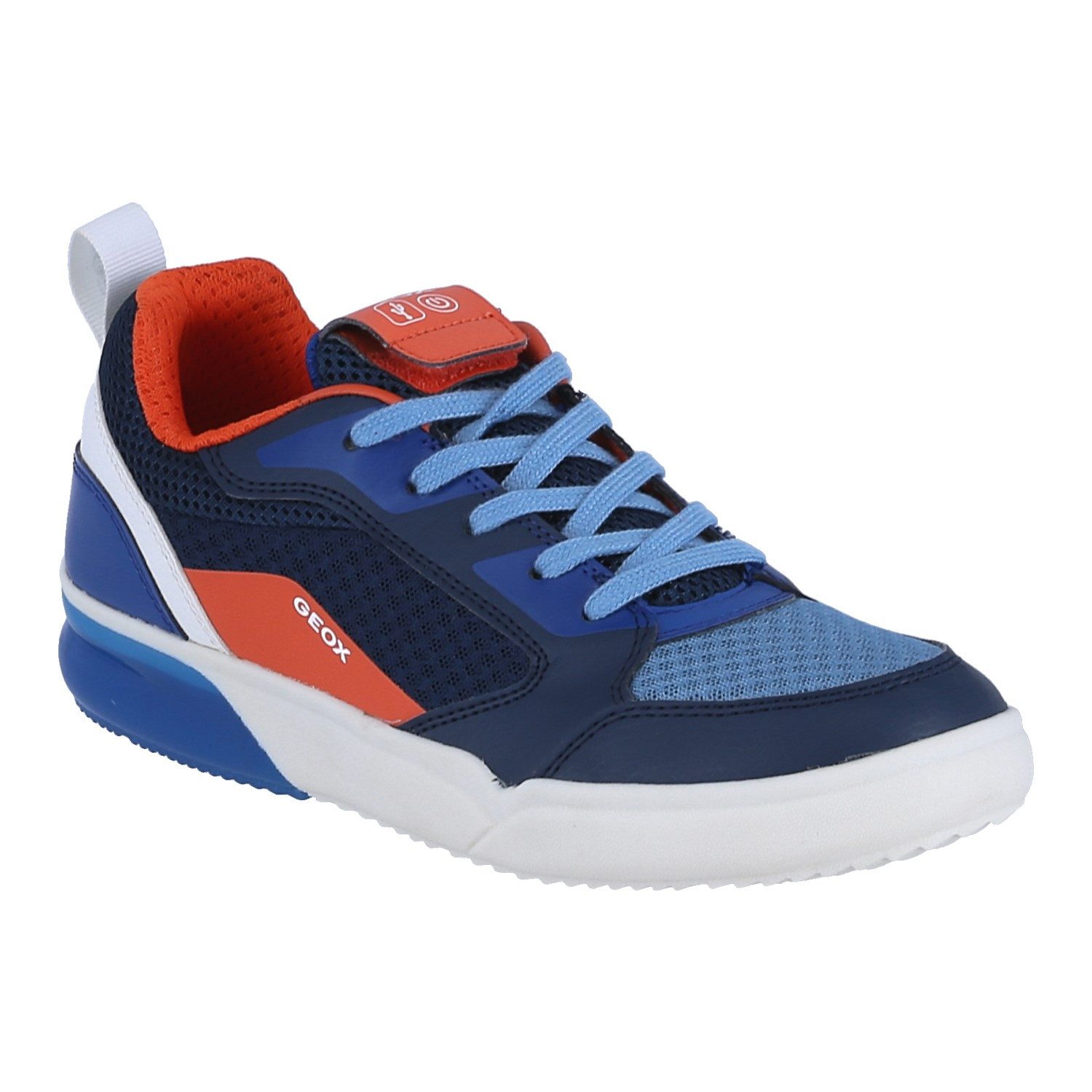 Geox Grayjay blau/orange/weiss Kinder Sneaker