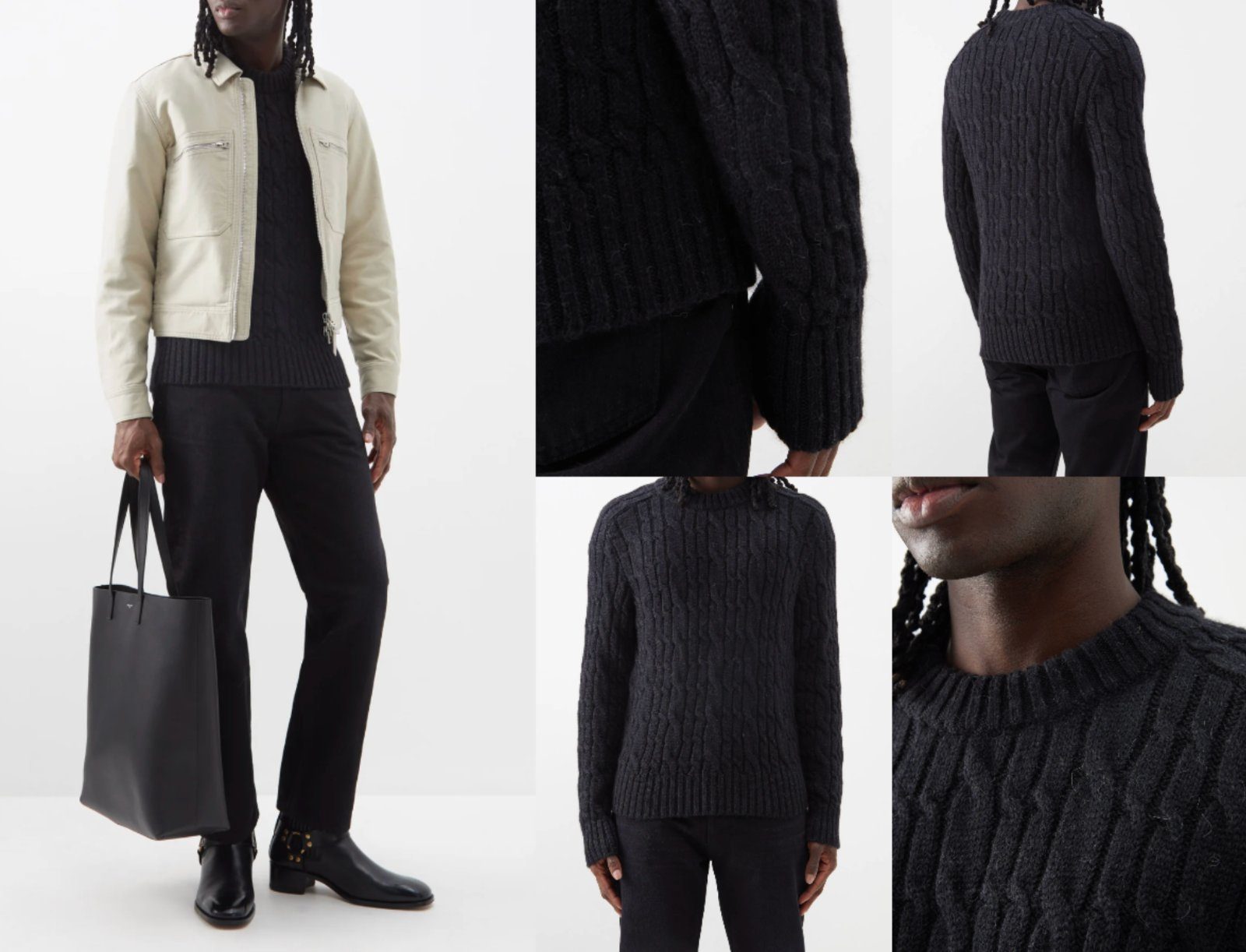 Tom Ford Strickpullover TOM FORD Crew-neck Cable-Knit Sweater Jumper Sweatshirt Strick-Pulli P