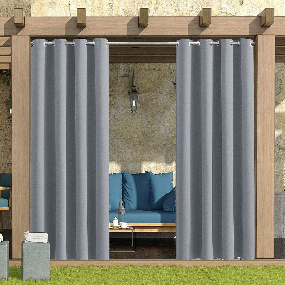 Qelus Outdoorvorhang Wasserdicht Outdoor Blickdicht Vorhang günstig online kaufen