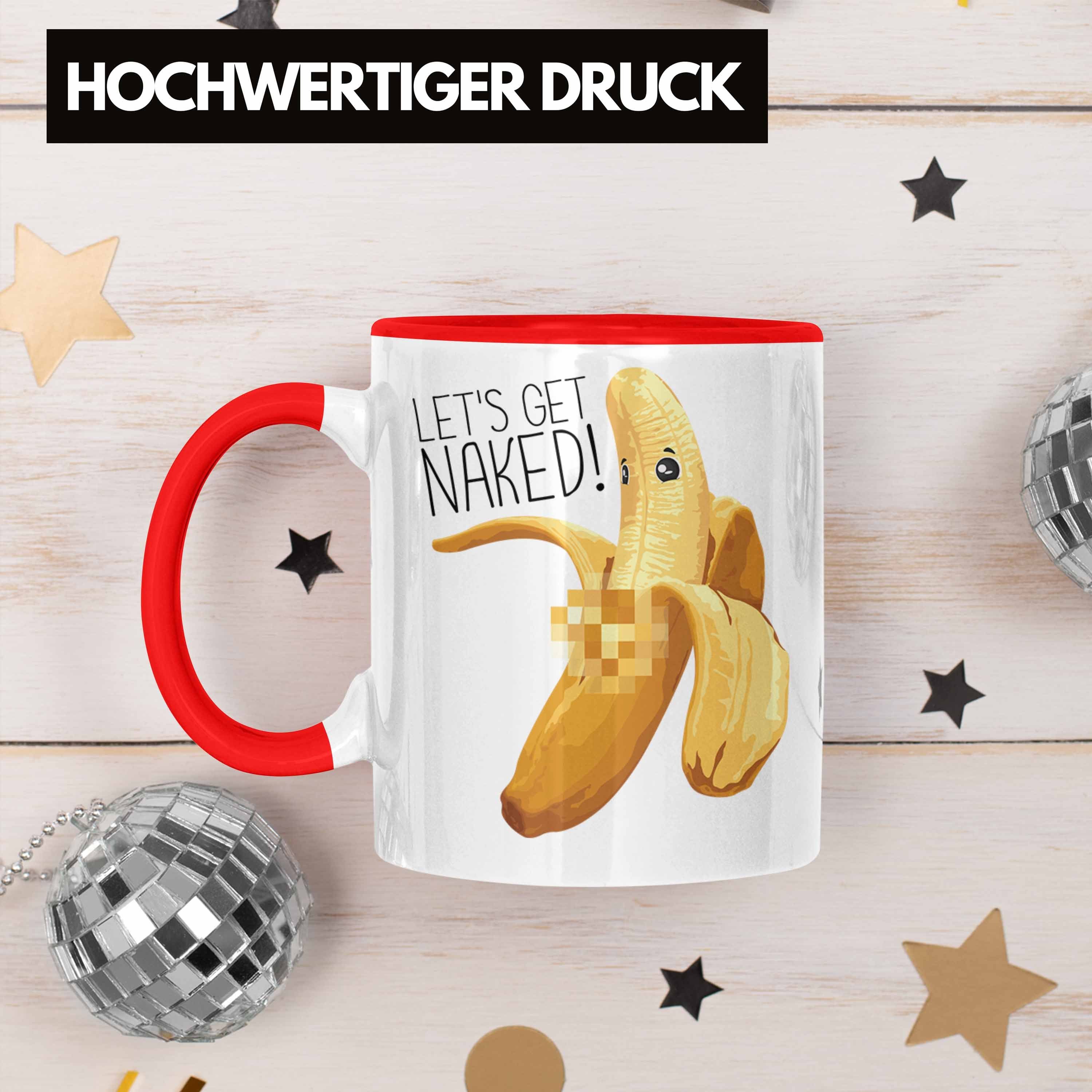 Trendation Tasse Banane Erwachsener Geschenk Get Bech Naked Humor Striptease Tasse Rot Lets