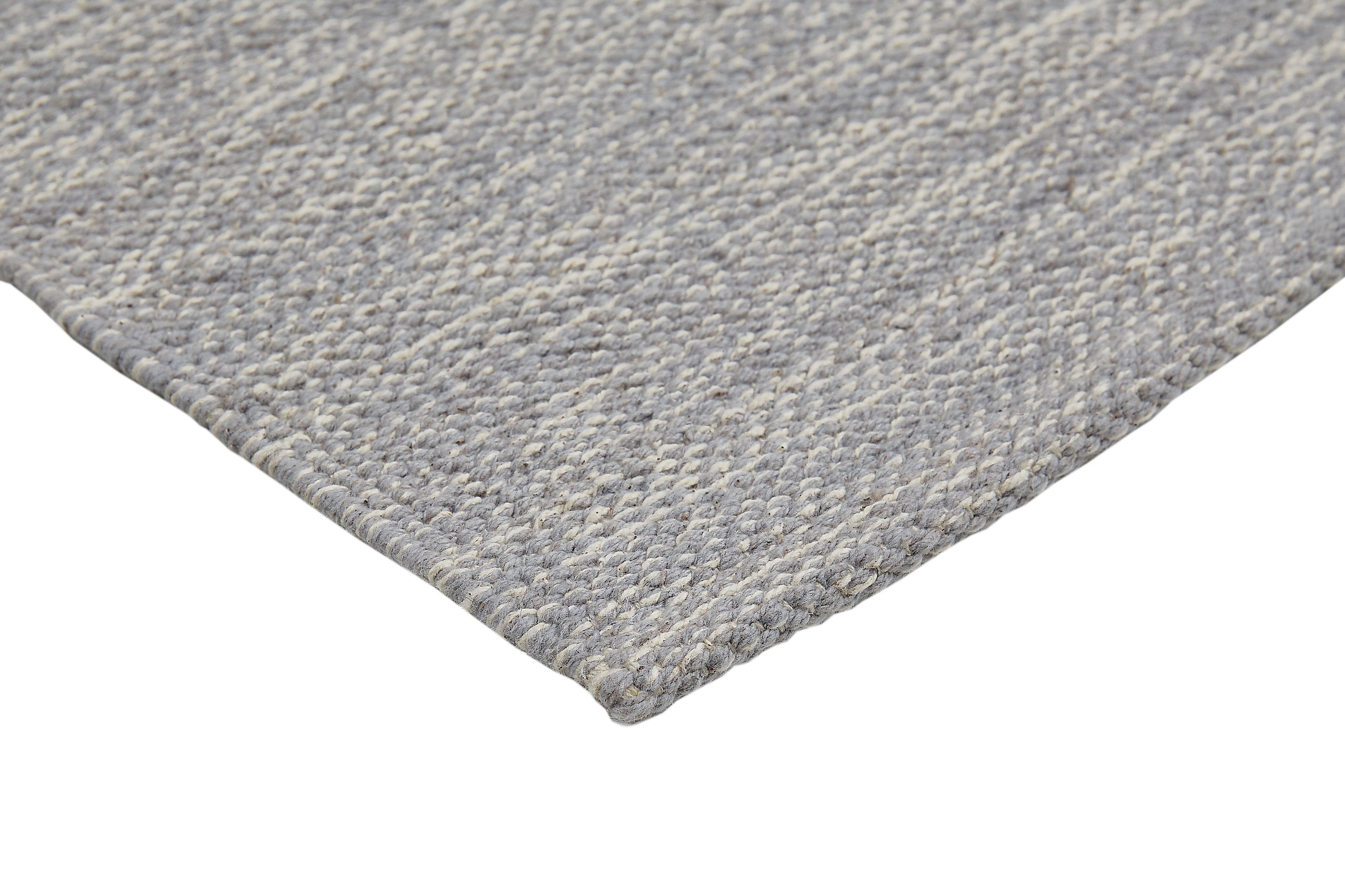 Teppich Opland, grau mm, meliert, reine 8 Baumwolle Andiamo, Höhe: mit Farbverlauf, rechteckig