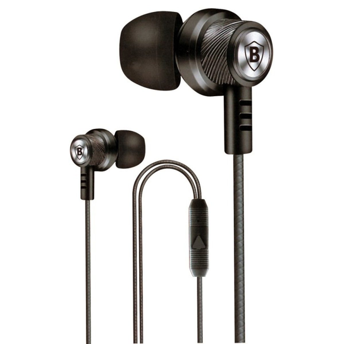 B-Tech Universelle Stereo-Kopfhörer mit Mikrofon & Lautstärkeregler - 3,5mm In-Ear-Kopfhörer