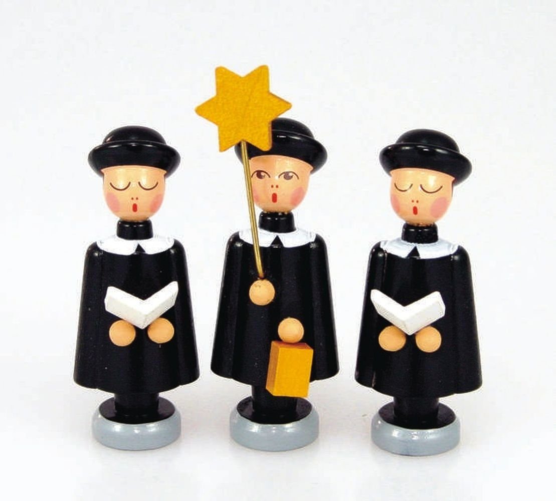 Weihnachtsfigur Holzfiguren 3 Kurrendefiguren schwarz Höhe günstig online kaufen