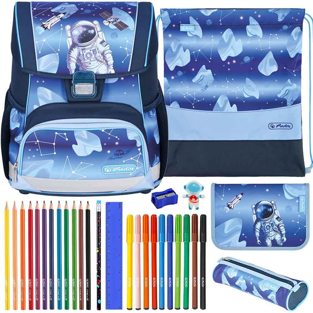 Herlitz Ранці Set Loop Plus 10-teilig 2025 Jungen Cosmic Explorer