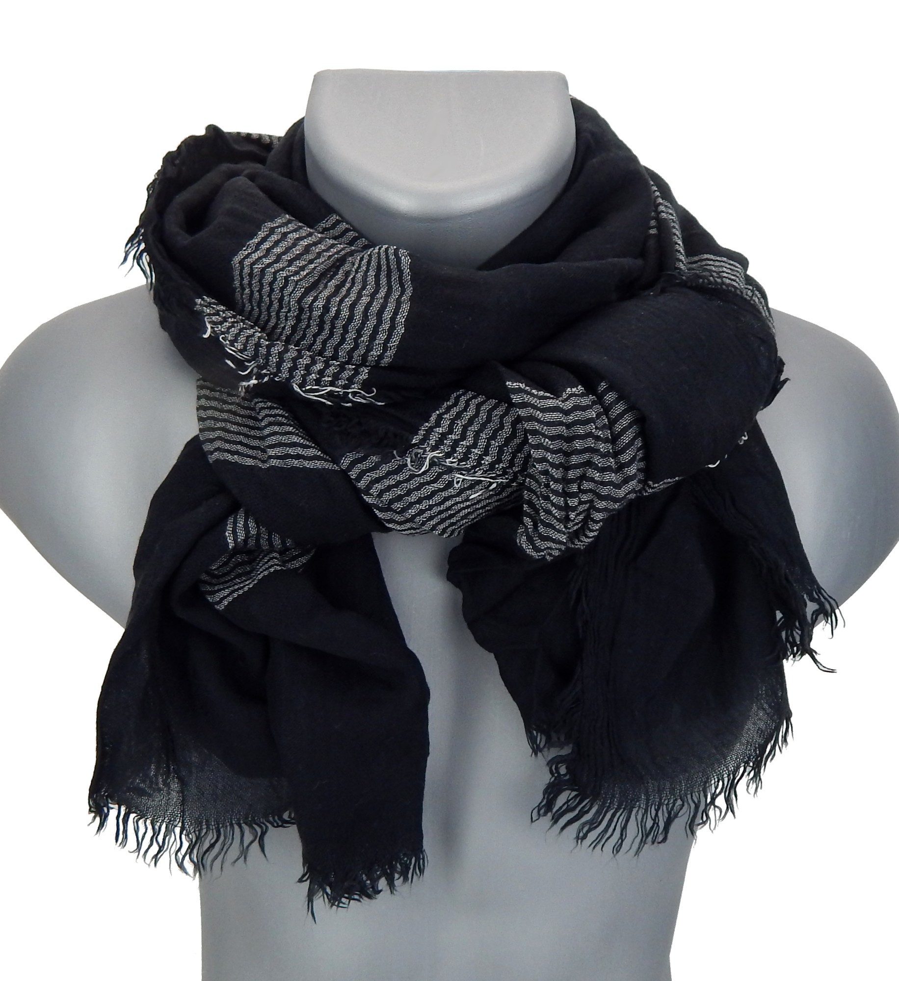 Ella Jonte Modeschal, modischer weicher Herrenschal aus Baumwolle Viskose günstig online kaufen