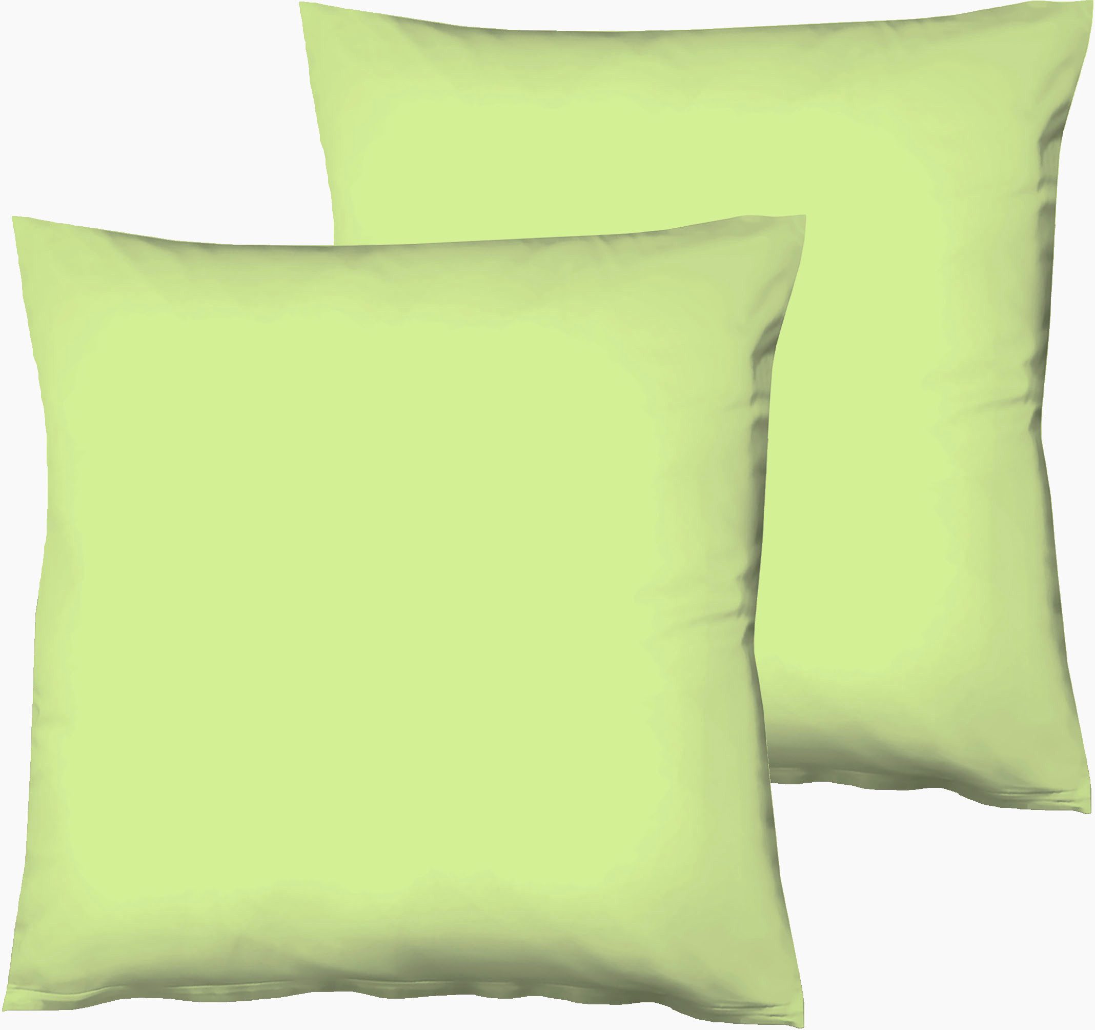 fleuresse Kissenbezüge Colours, (2 Stück), edler, bügelfreier Interlock-Jersey aus 100% Baumwolle