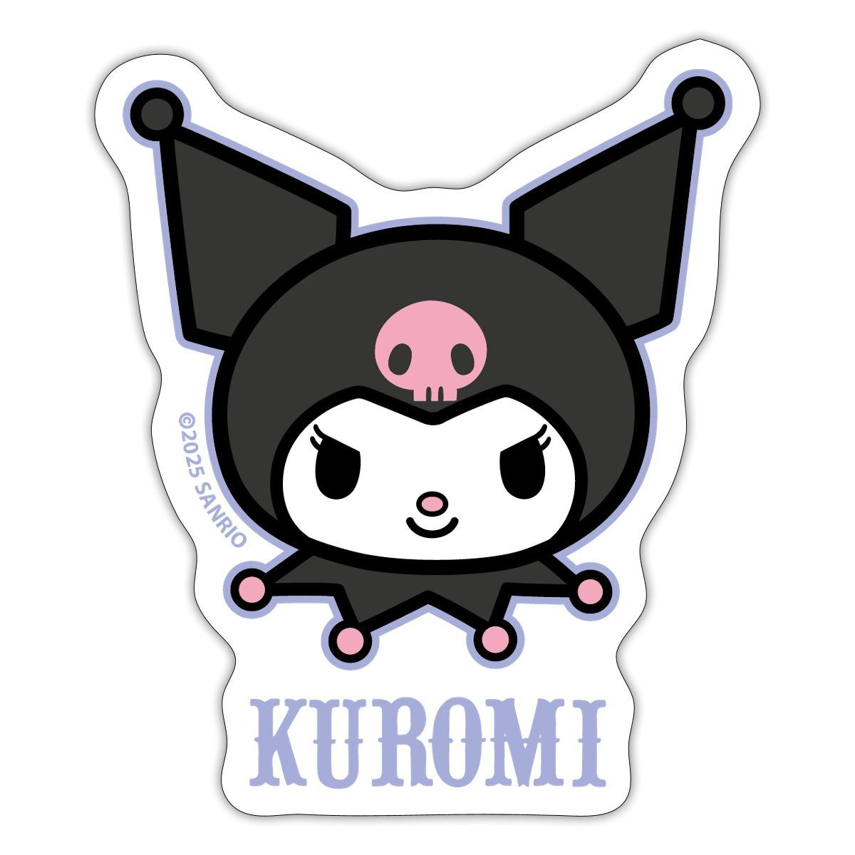 Aufkleber Kuromi Portrait Mit Schriftzug Sticker Aufkleber