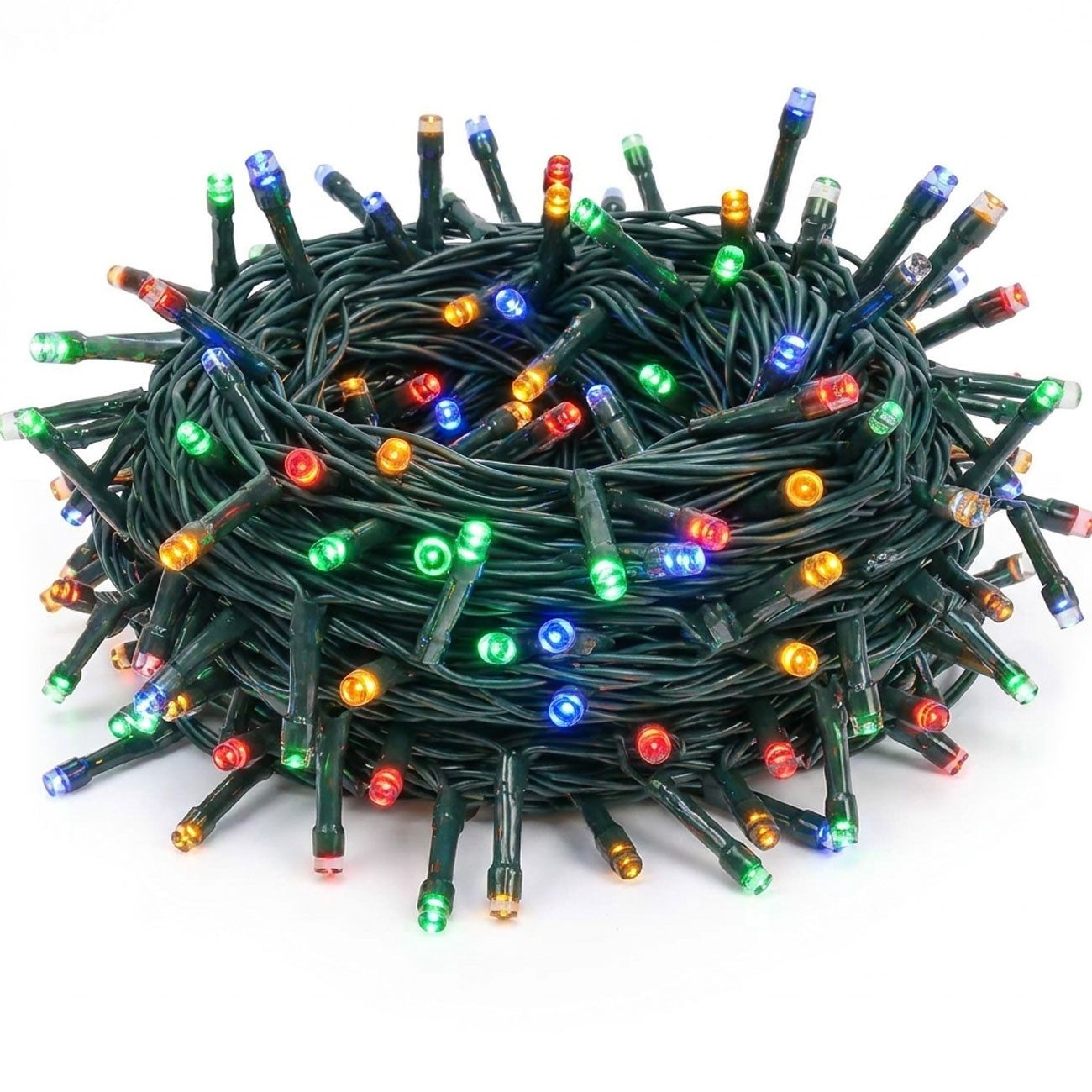 H&S Collection LED-Lichterkette LED Solar Lichterkette 768 LEDs bunt, 13 Modi, USB & Fernbedienung, über USB aufladbar, bis zu 40h Leuchtdauer, Länge 5,6m