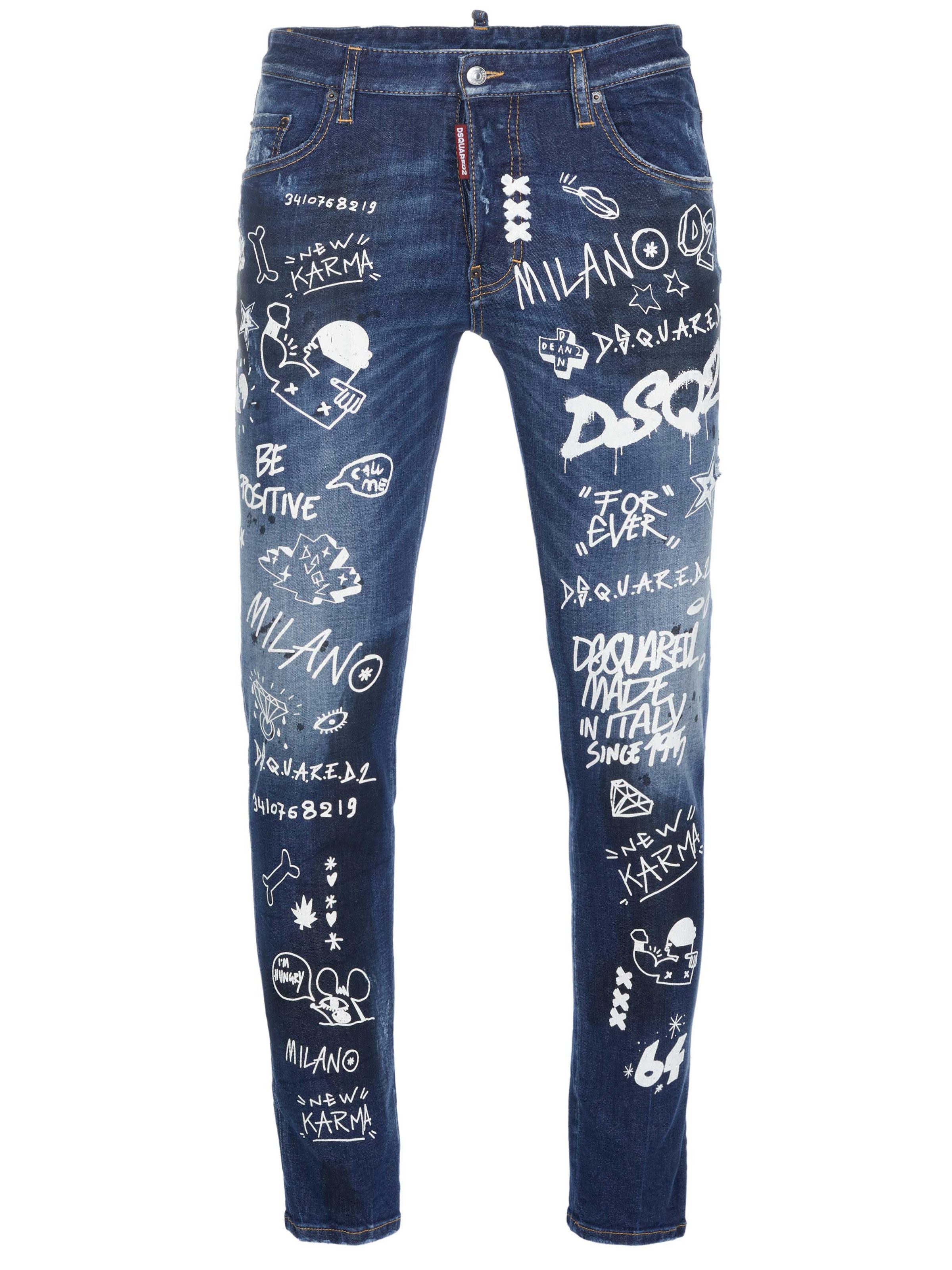 Dsquared2 Slim-fit-Jeans Dsquared2 Skater Джинсы blau