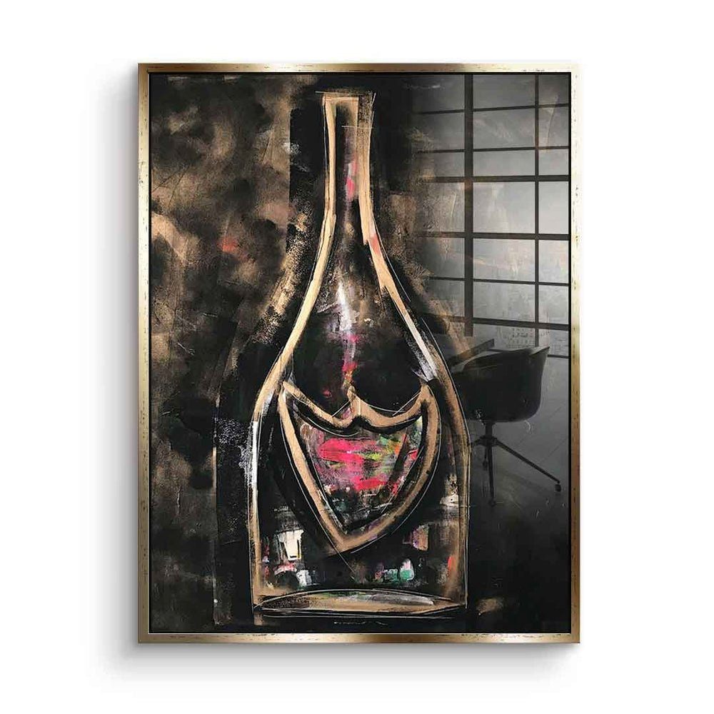 DOTCOMCANVAS® Acrylglasbild Bronze Champaign - Acrylglas, Acrylglasbild Champagner Dom Perignon Bronze Champaign luxus elegant