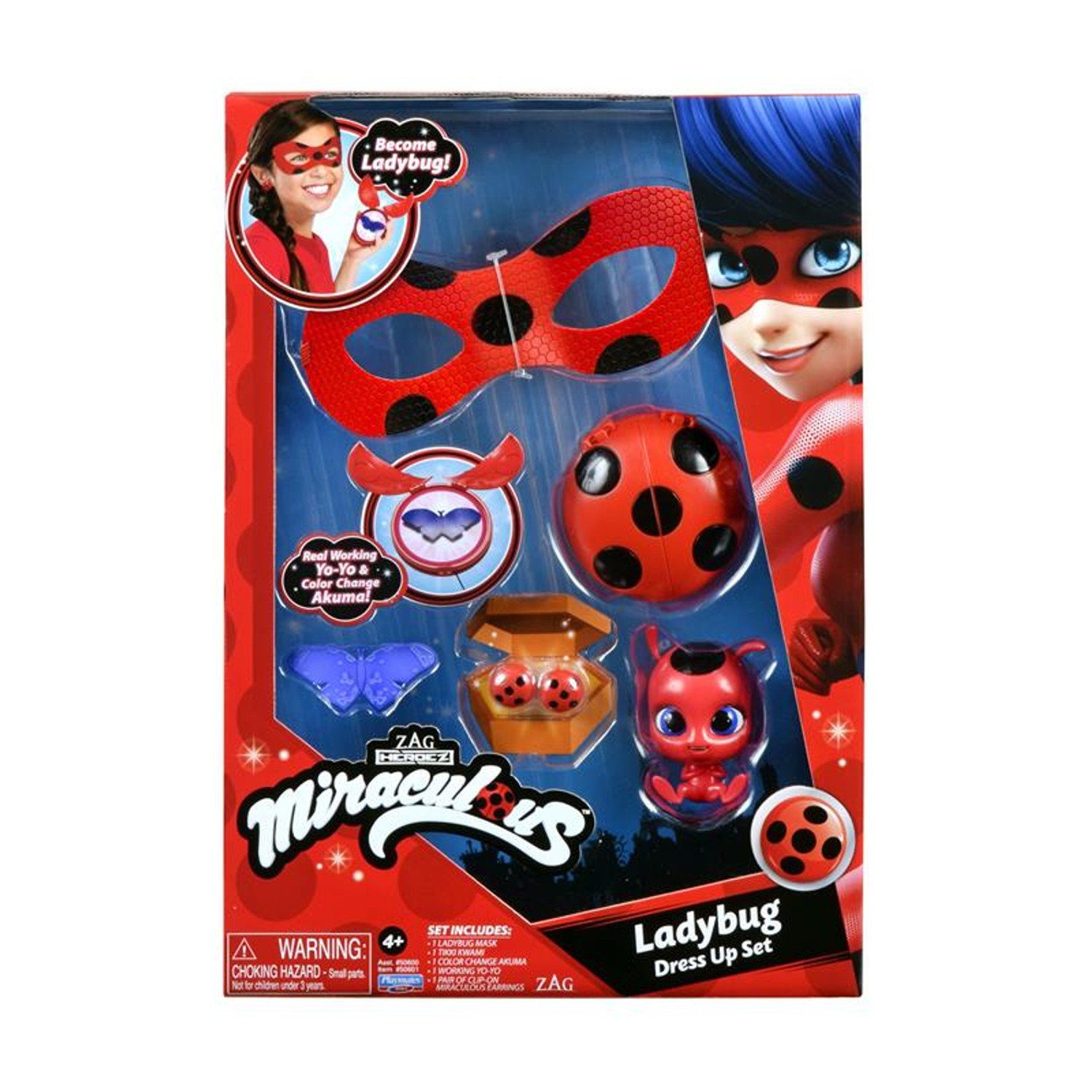 Playmates Toys Verkleidungsmaske 50601, Wunderbarer Marienkäfer Verkleidungsset Ladybug Miraculous