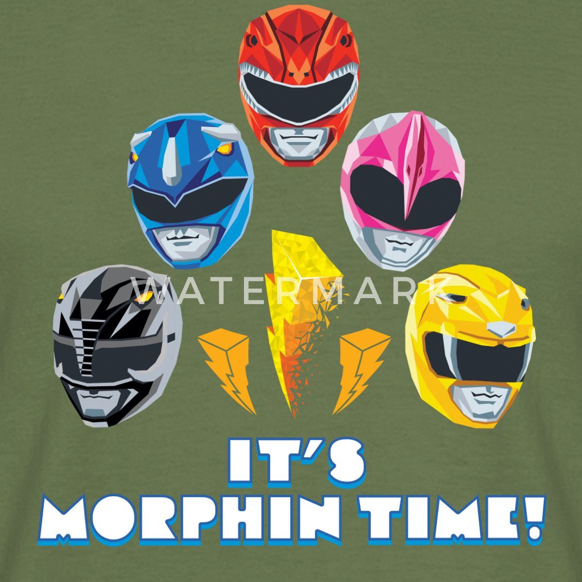 Spreadshirt T-Shirt Power Rangers 5 Rangers günstig online kaufen