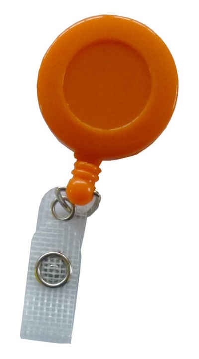 Kranholdt Schlüsselanhänger Jojo / Ausweishalter / Ausweisclip runde Form (10-tlg), Gürtelclip, Druckknopfschlaufe