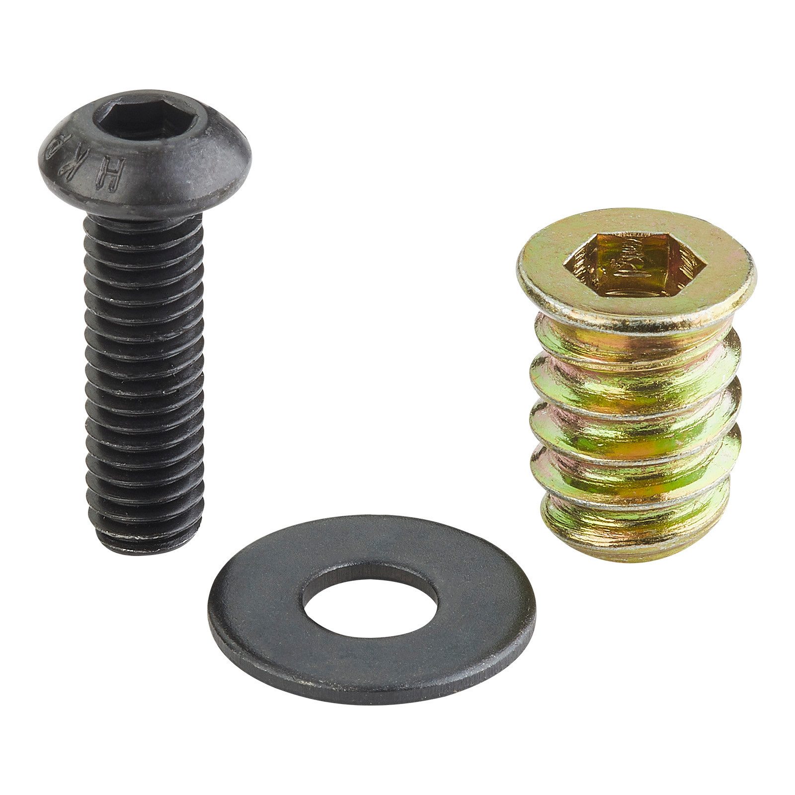 SO-TECH® Montagezubehör Schraubenset mit Gewinde-/Einschraubmuffen & Unterlegscheibe (1 St., je 16 Stück), Schrauben M6 x 20mm, Einschraubmuffen M6 x 15mm für T – Bild 3 von 5