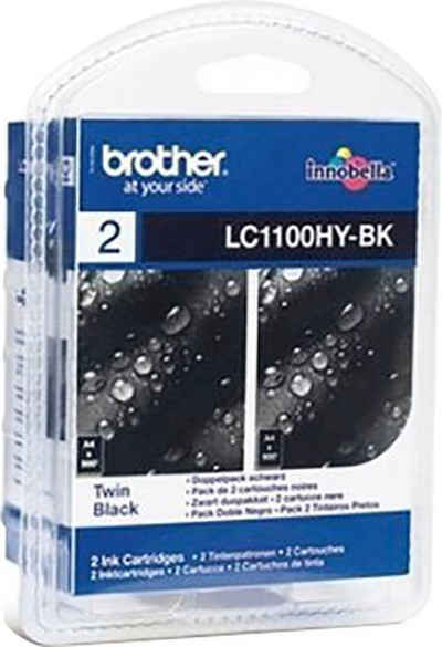 Brother LC-1100HY-BK Twin Pack Tintenpatrone (Packung, 2-tlg)
