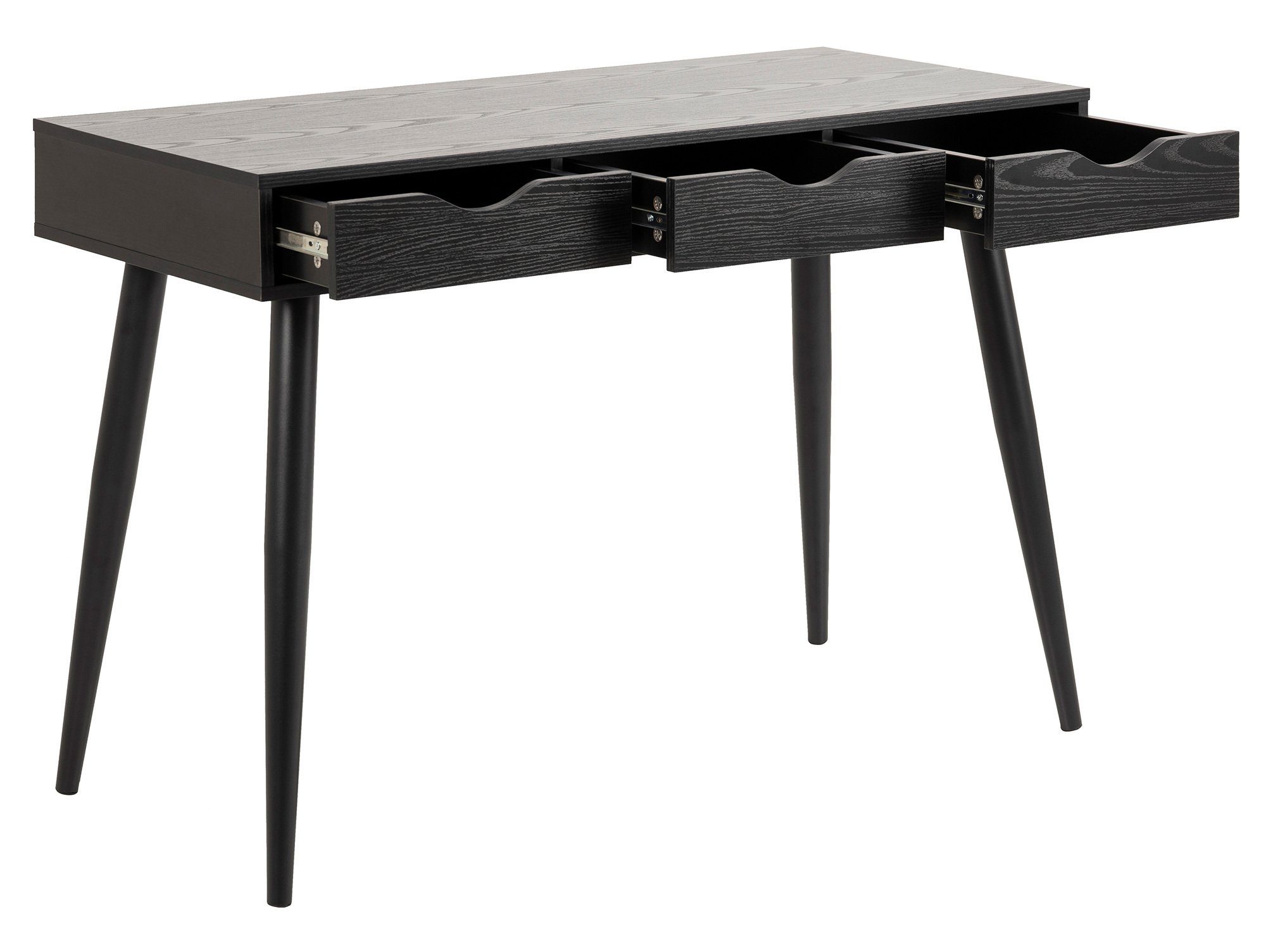 NERY Moebel-Eins Schreibtisch, Dekor Spanplatte, Kinderschreibtisch, schwarz Material Esche